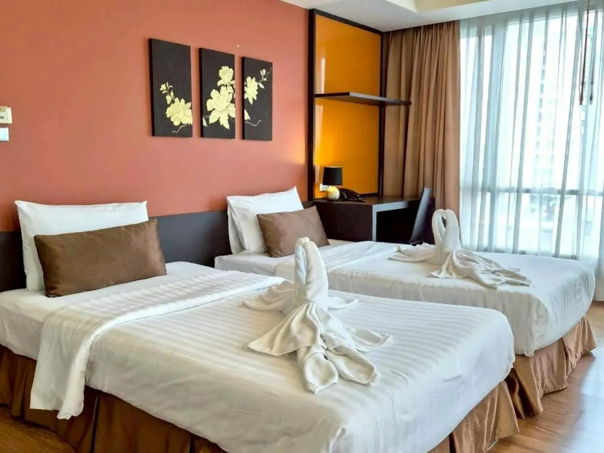 Bedroom, Bed in Olive Hotel & Residence Bangkok Sukhumvit 101 near True Digital Park