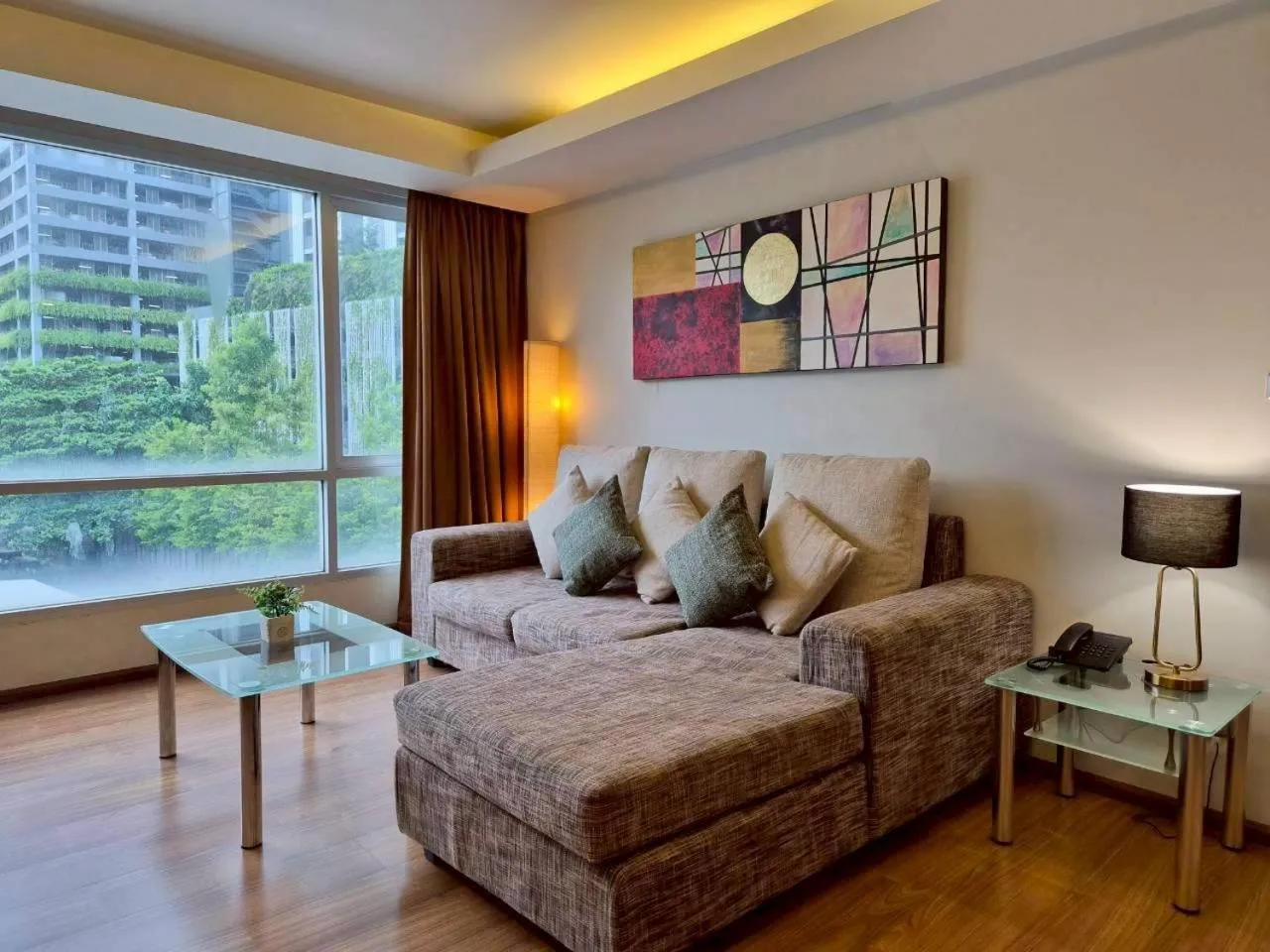 Living room in Olive Hotel & Residence Bangkok Sukhumvit 101 near True Digital Park