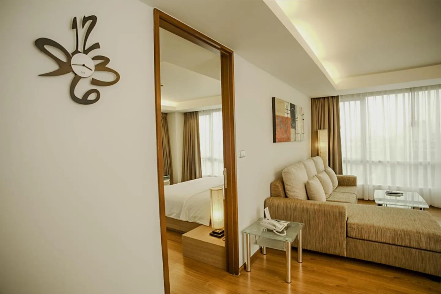 Photo of the whole room, Bed in Olive Hotel & Residence Bangkok Sukhumvit 101 near True Digital Park