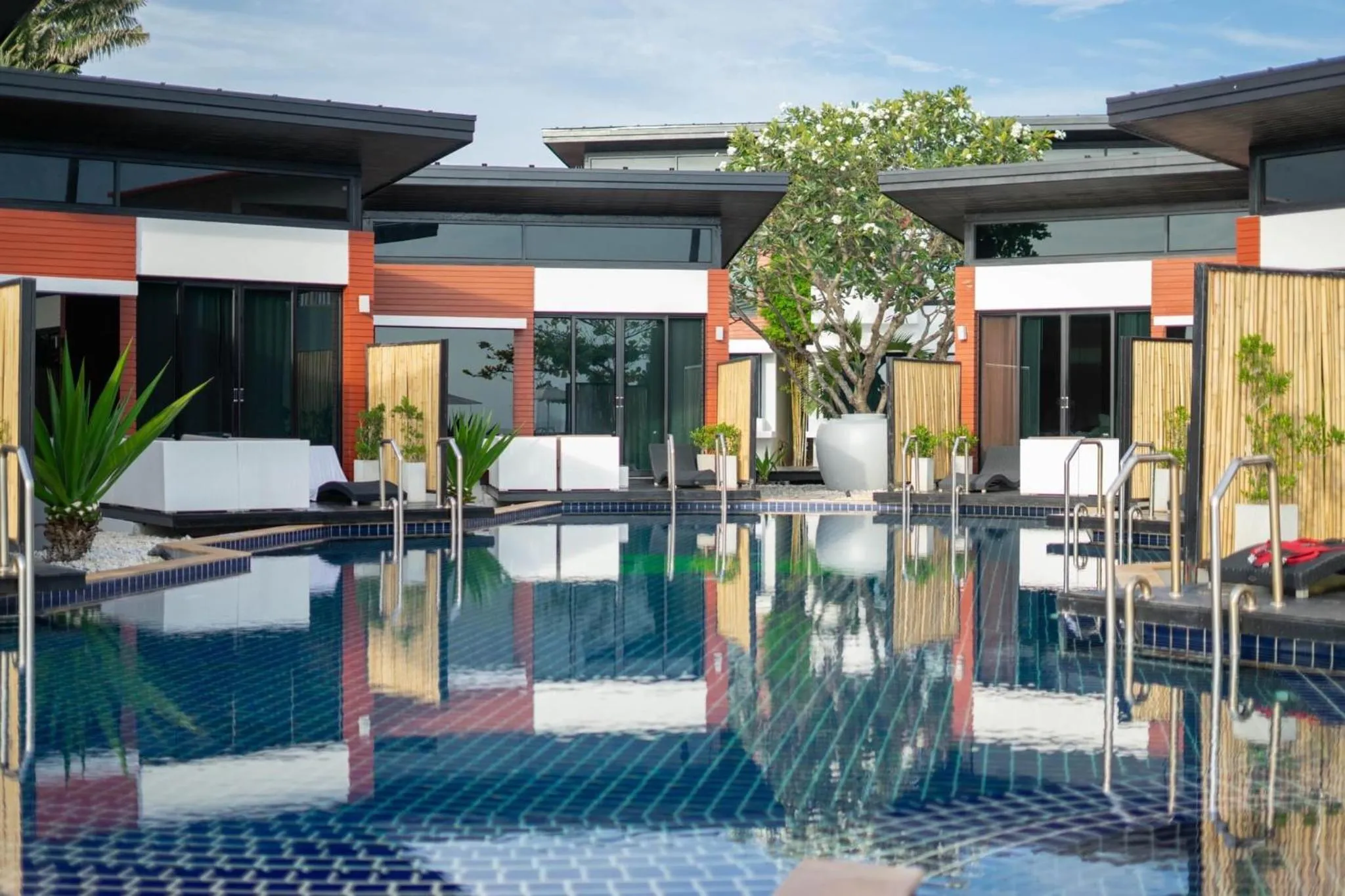 Pool view in Aava Resort and Spa