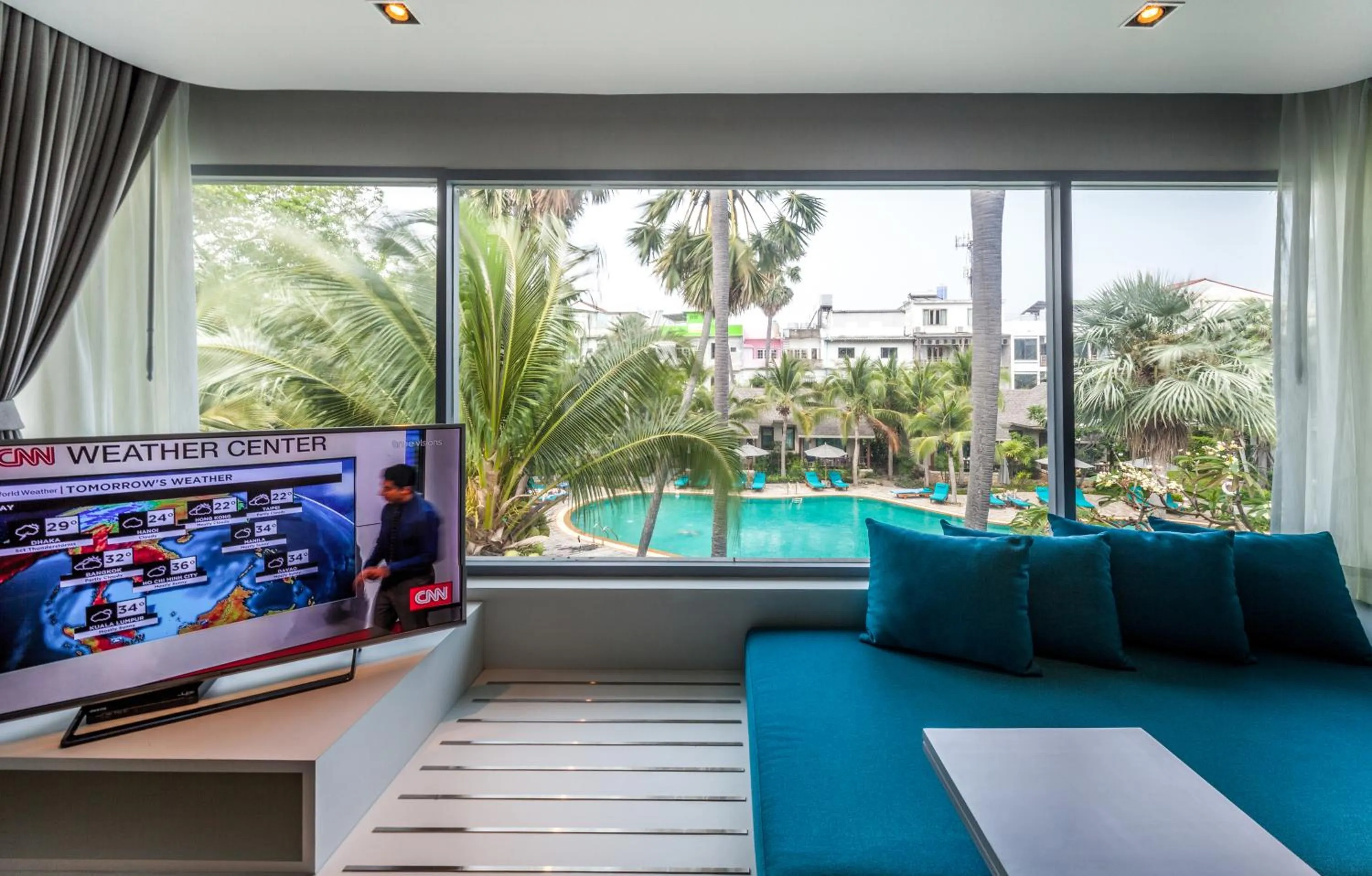 Pool view in Bann Pantai Resort