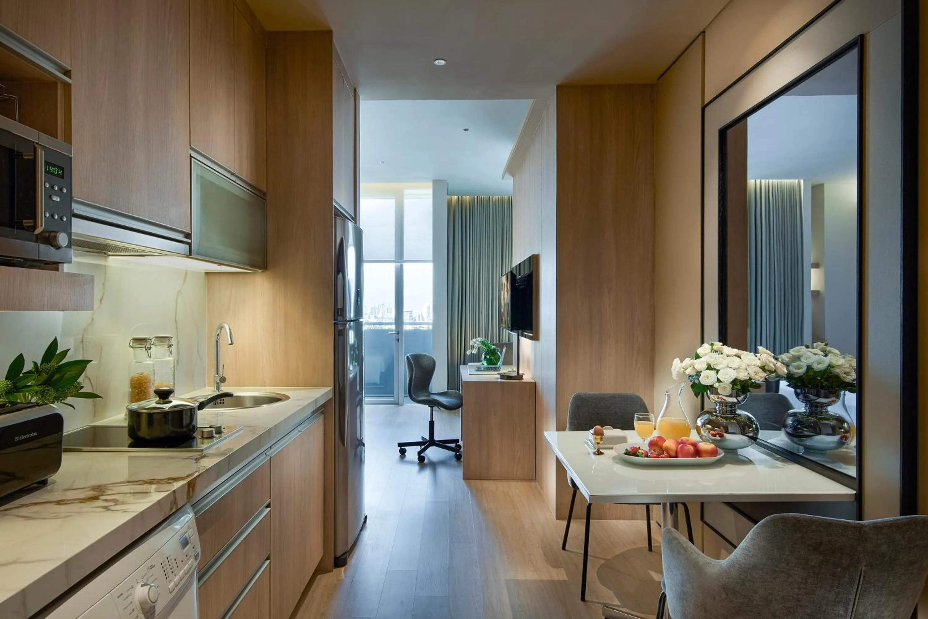 Kitchen or kitchenette in Somerset Sukhumvit Thonglor Bangkok