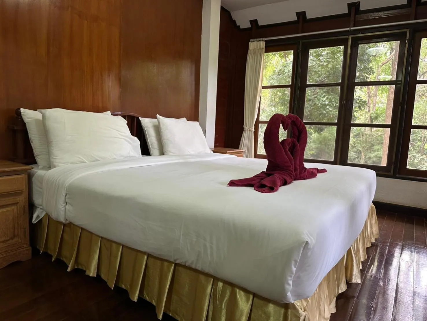 Bed in The Legacy River Kwai Resort