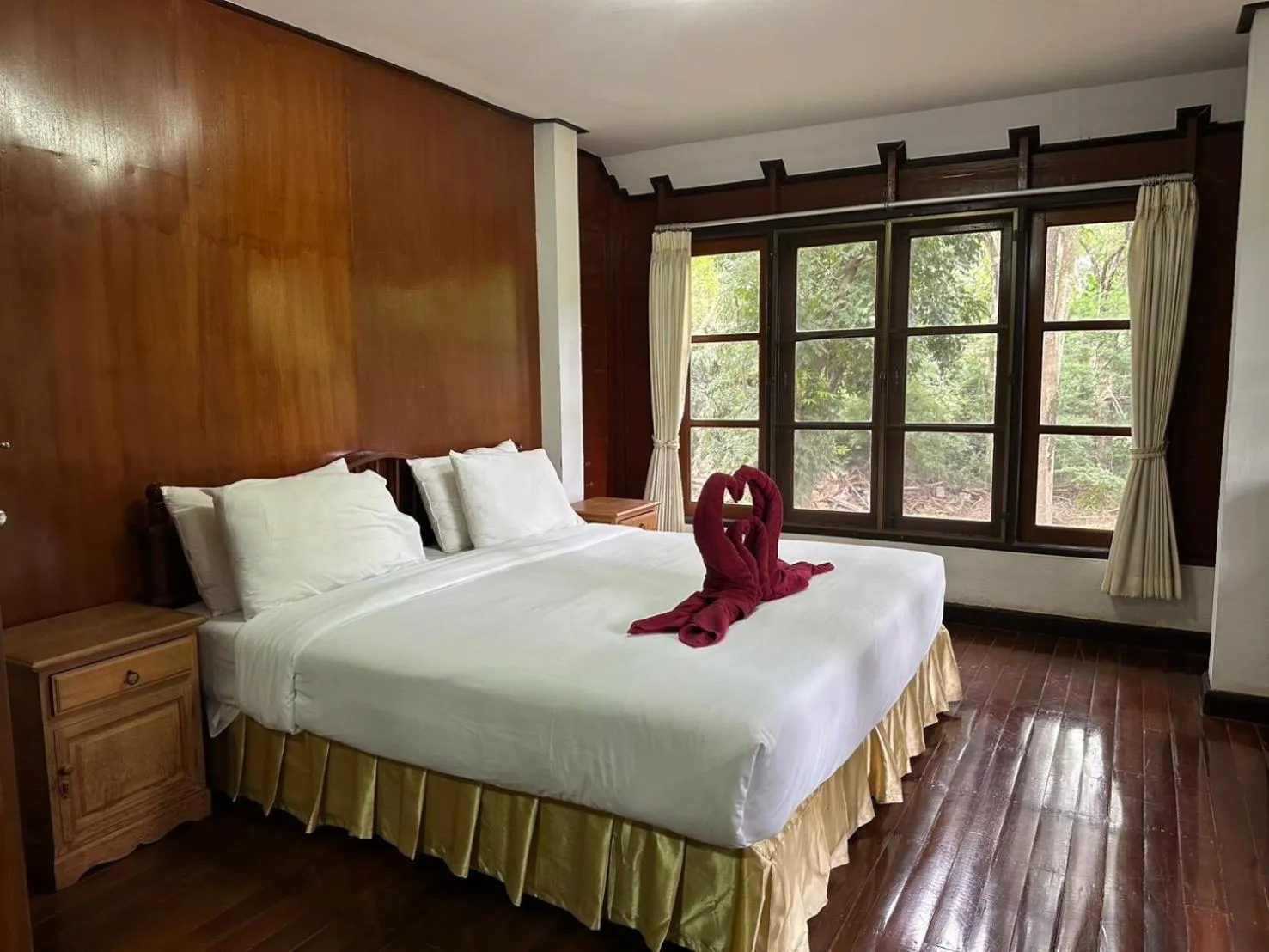 Bed in The Legacy River Kwai Resort