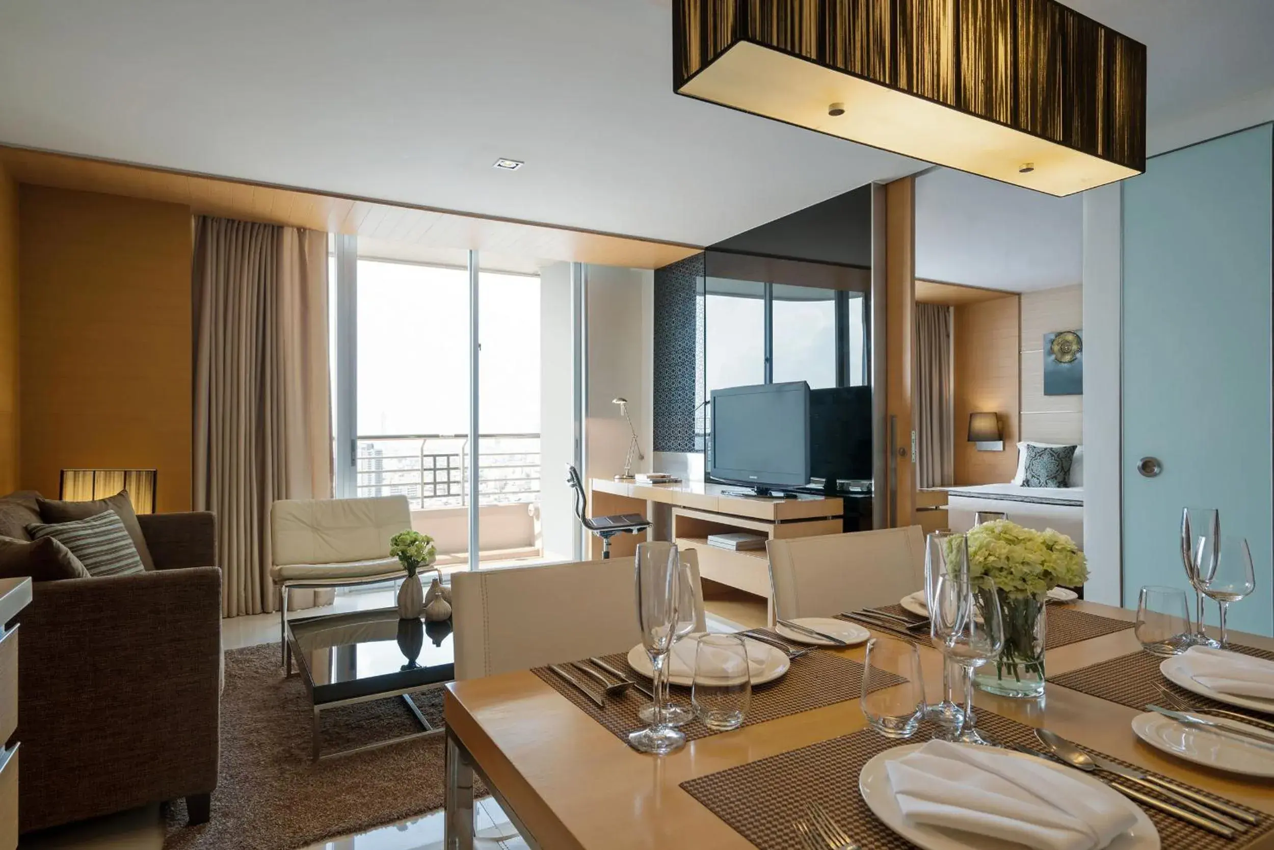 Skyline One-Bedroom Suite with Private Balcony in JC Kevin Sathorn Bangkok Hotel Skyline One-Bedroom Suite with Private Balcony in JC Kevin Sathorn Bangkok Hotel