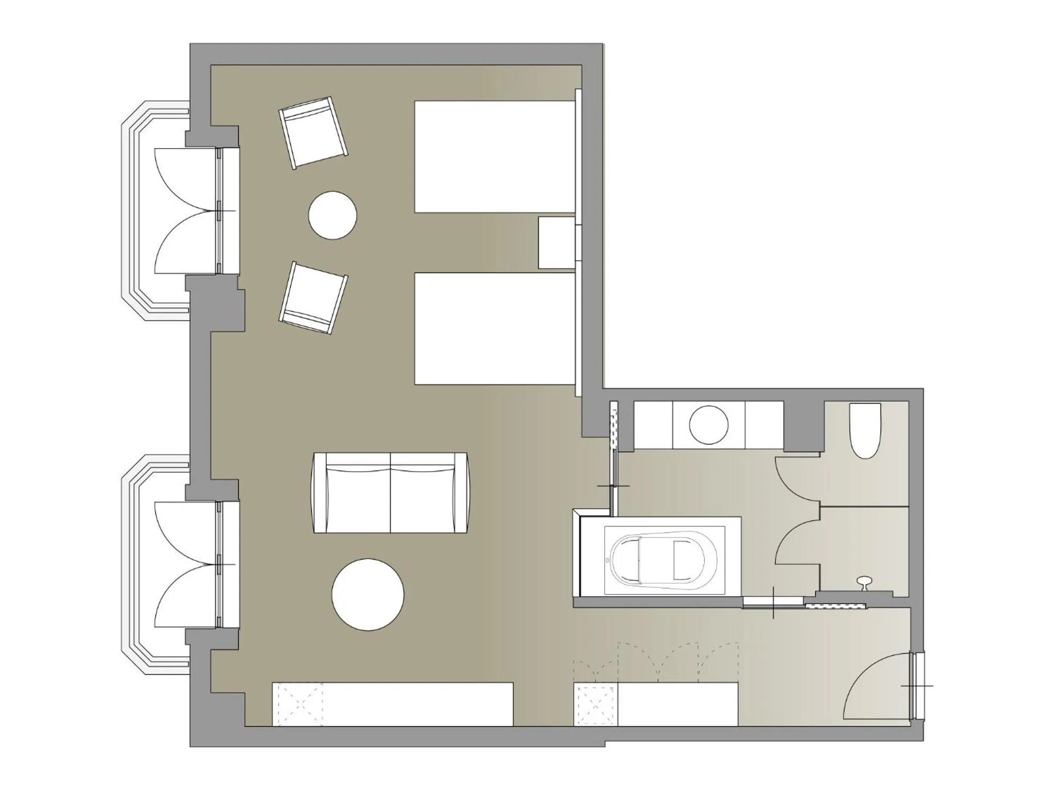 Photo of the whole room in Le Grand Kyu Karuizawa