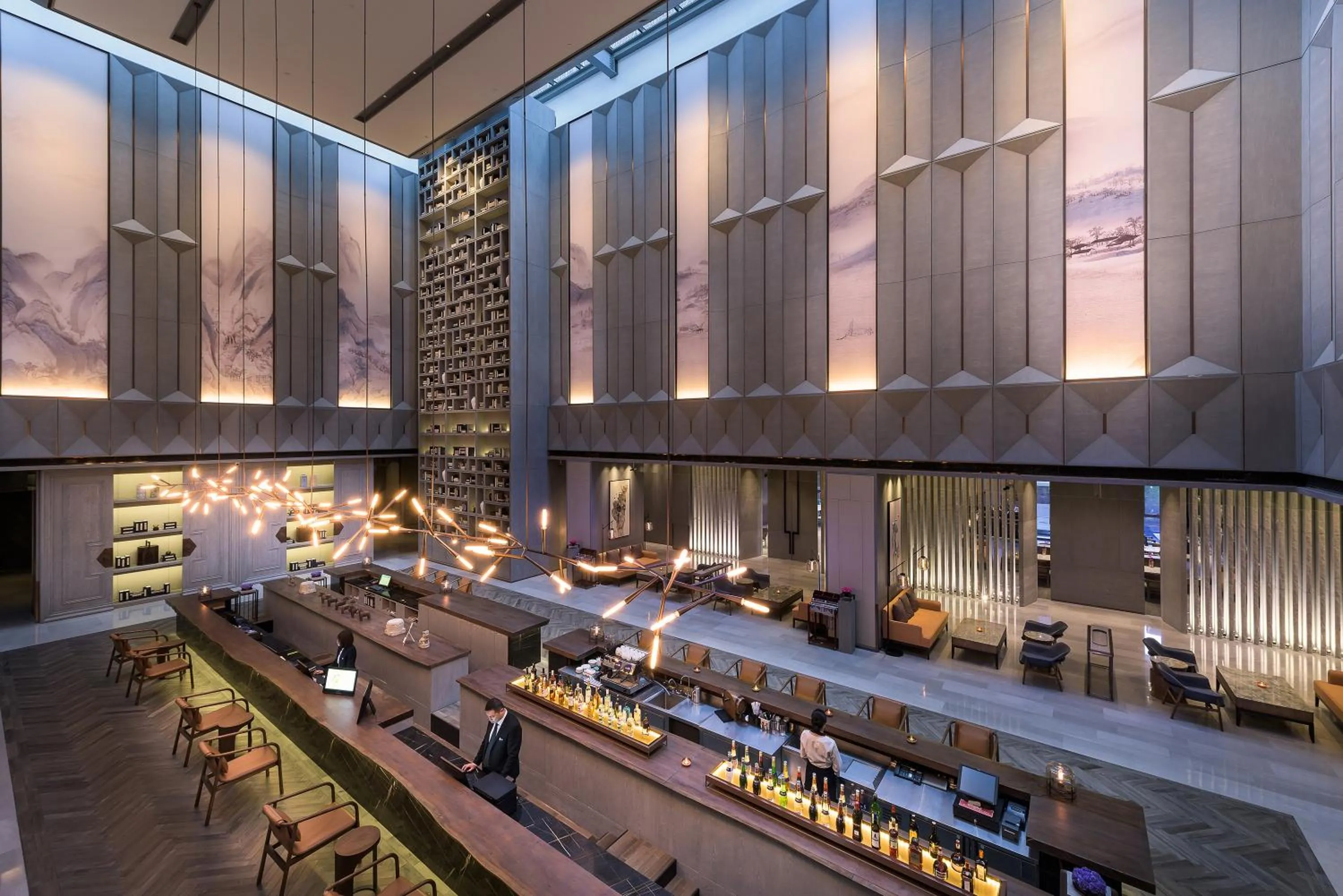 Lobby or reception in Novotel Shanghai Clover