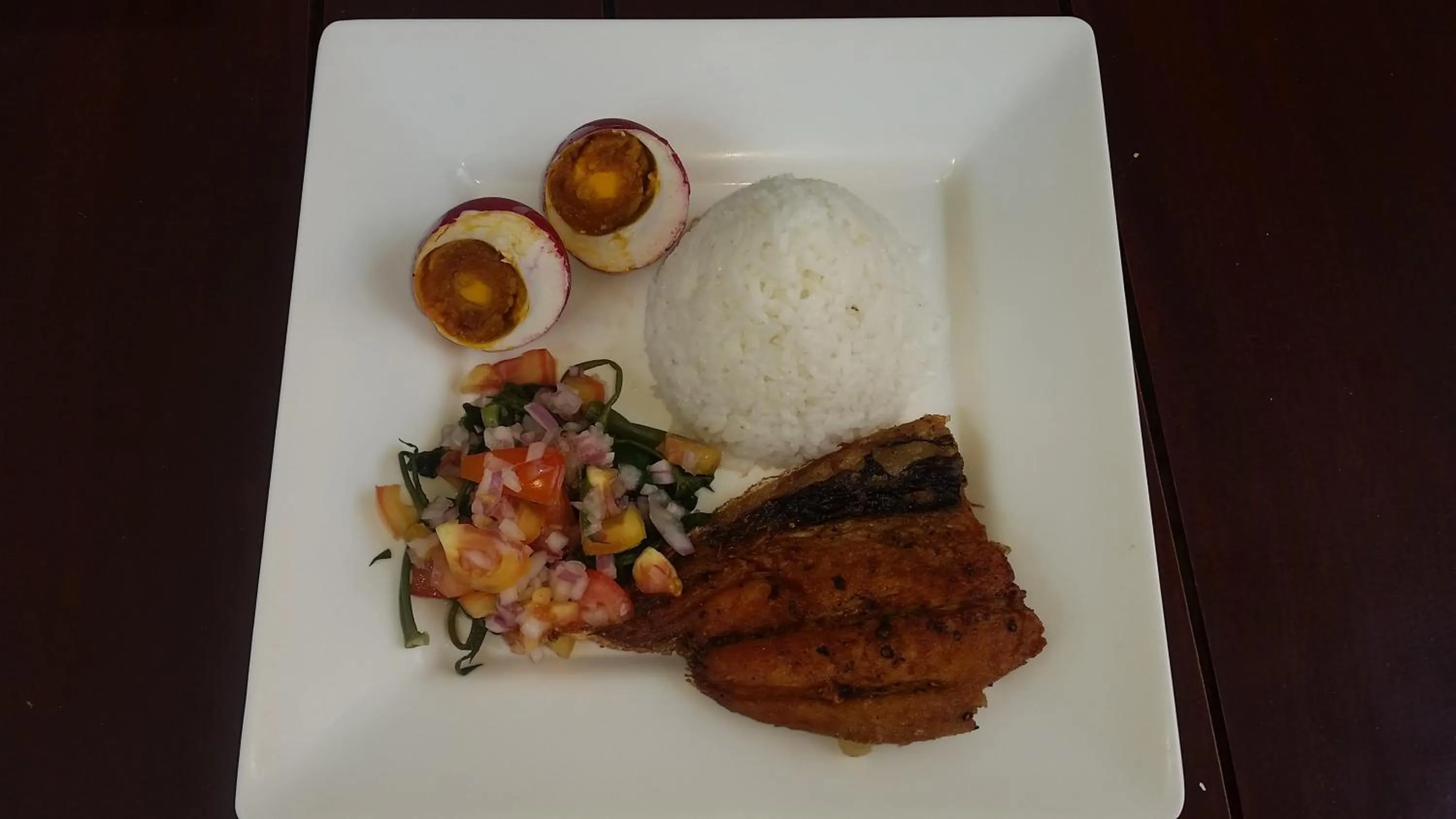 Asian breakfast in Simons Heritage Resort Puerto Galera