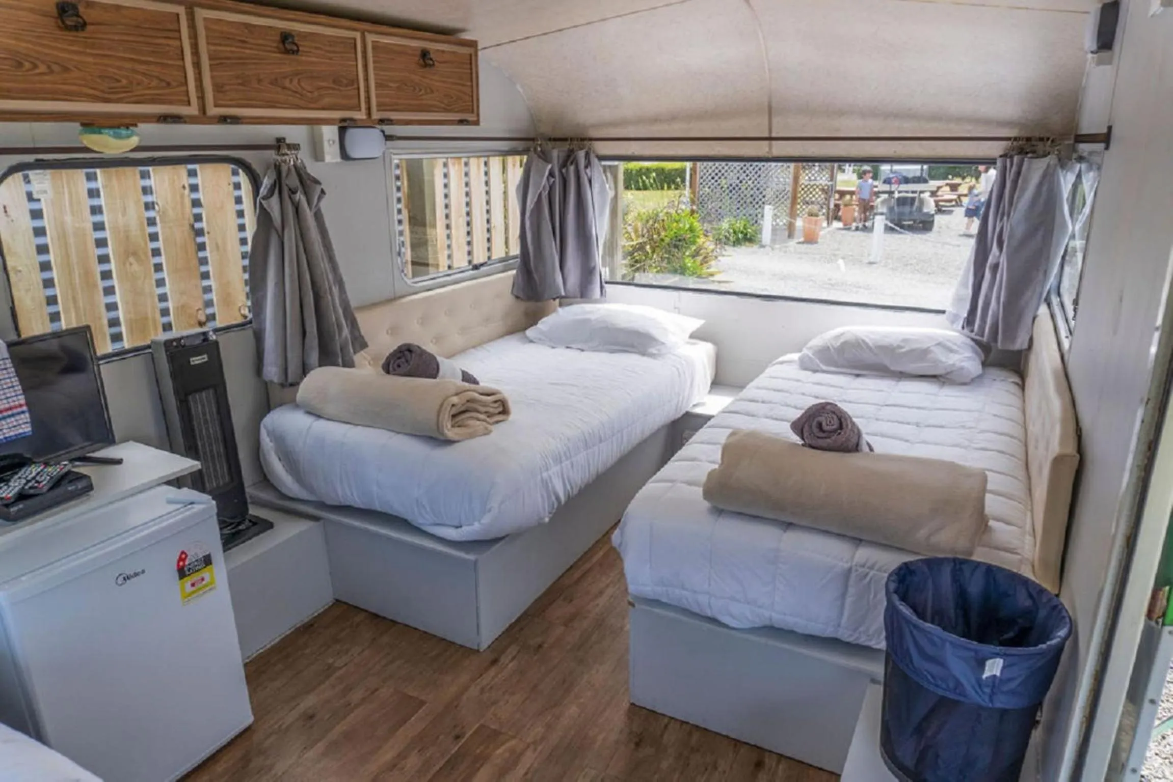 Bed in Leithfield Beach Holiday Park