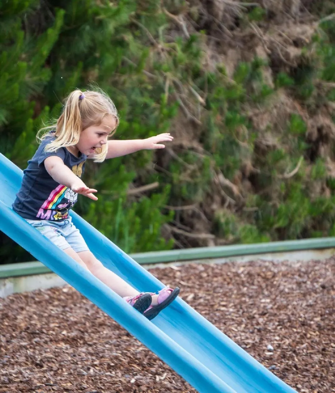 Children play ground in Leithfield Beach Holiday Park