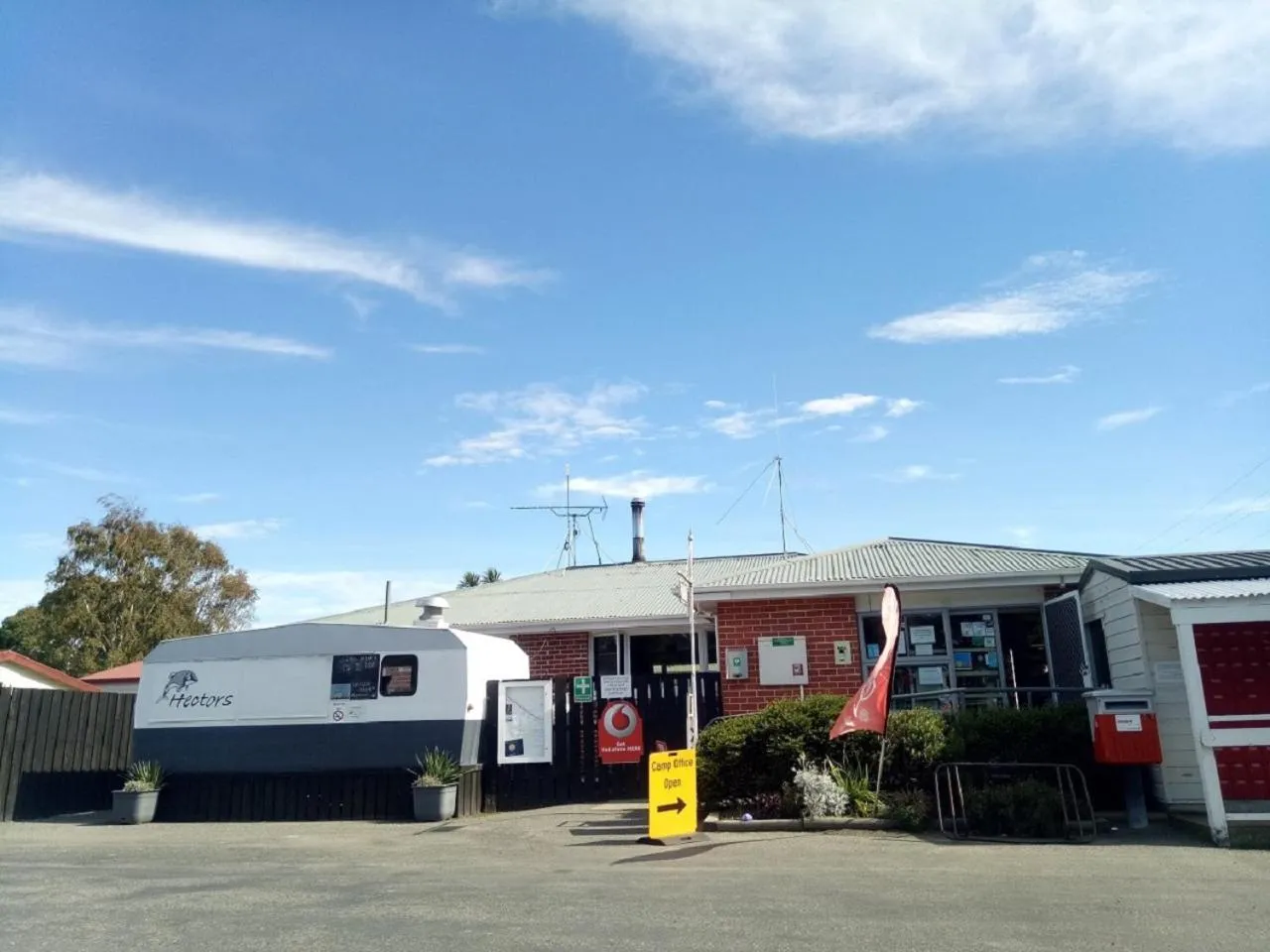 Property building in Leithfield Beach Holiday Park