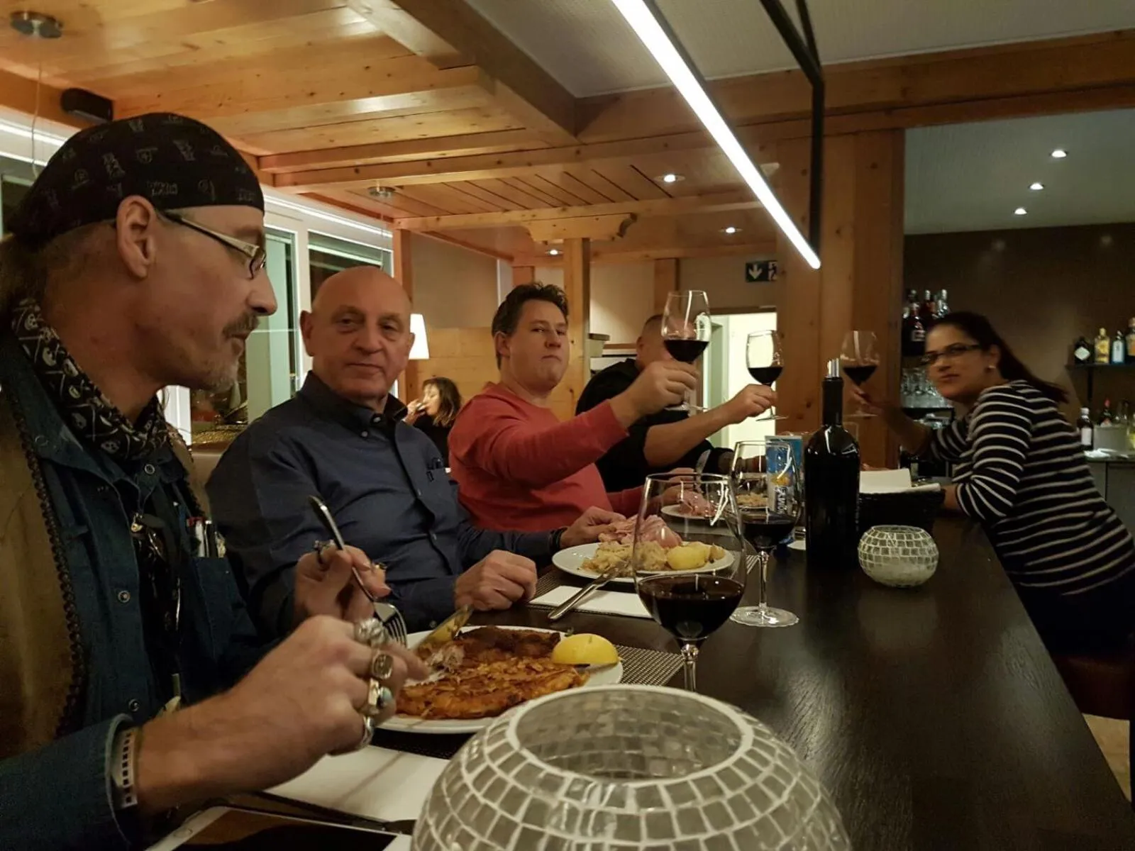 group of guests in Hotel Bahnhof