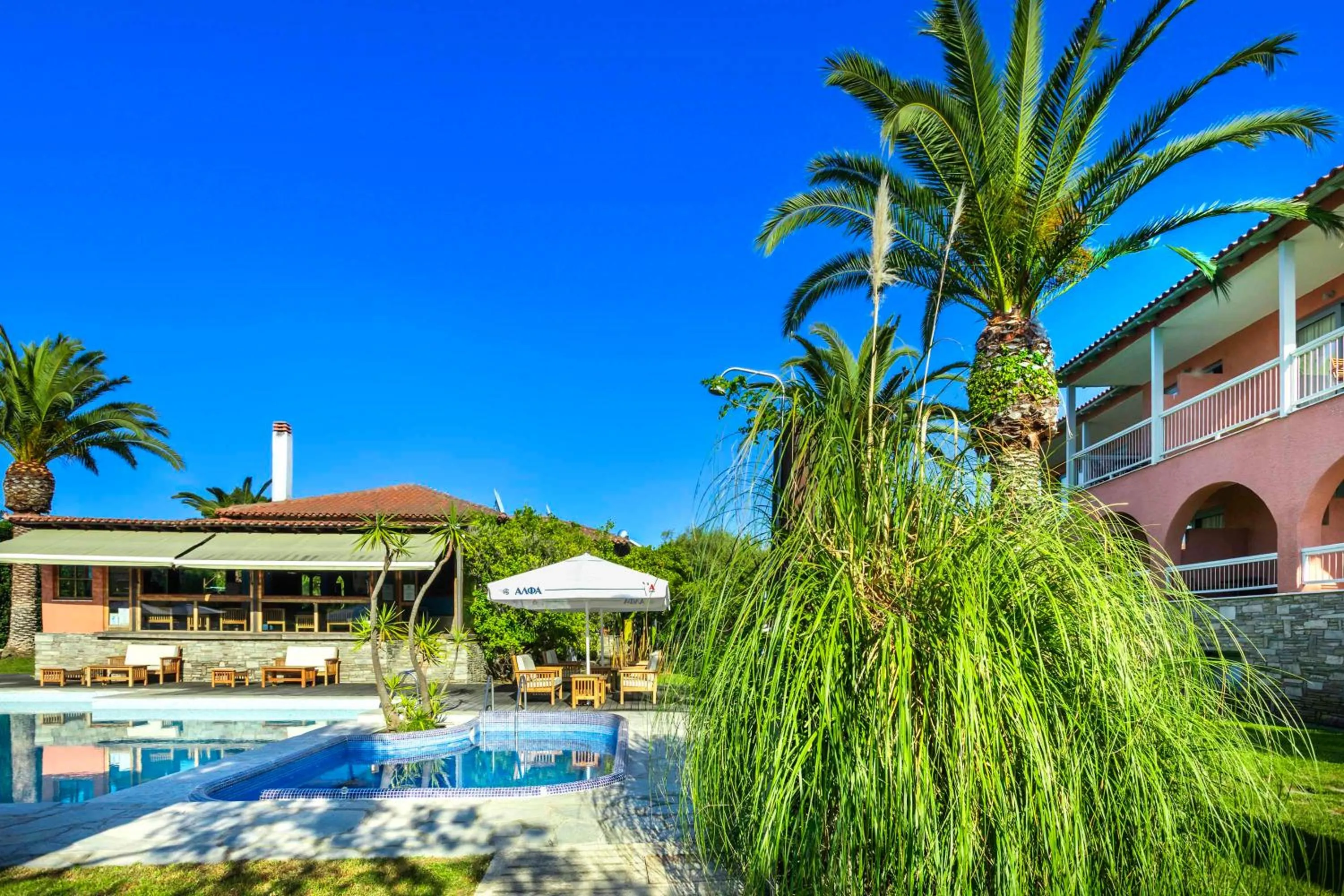 Swimming pool in Hotel Hanioti Village Spa