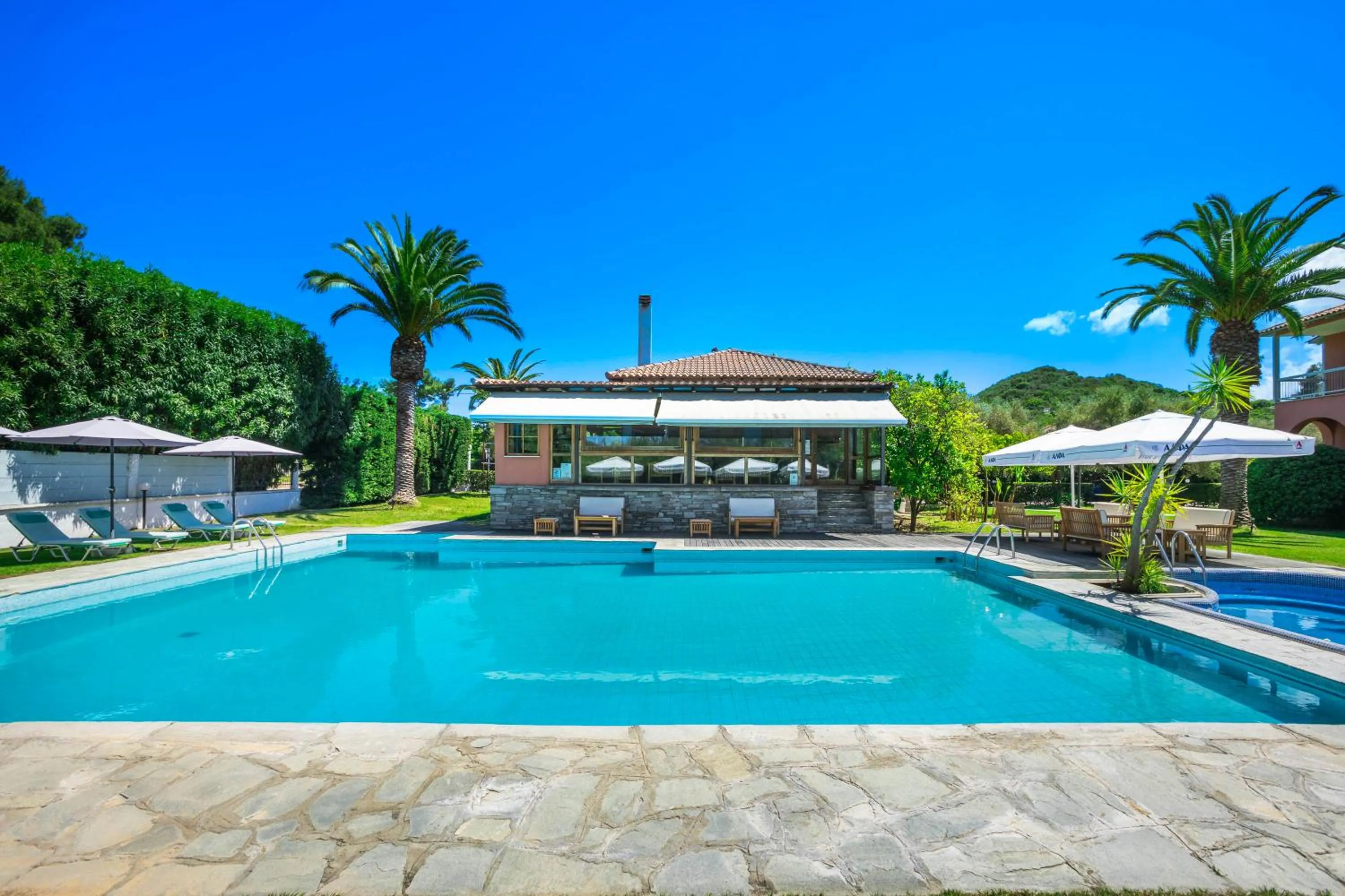 Swimming pool in Hotel Hanioti Village Spa
