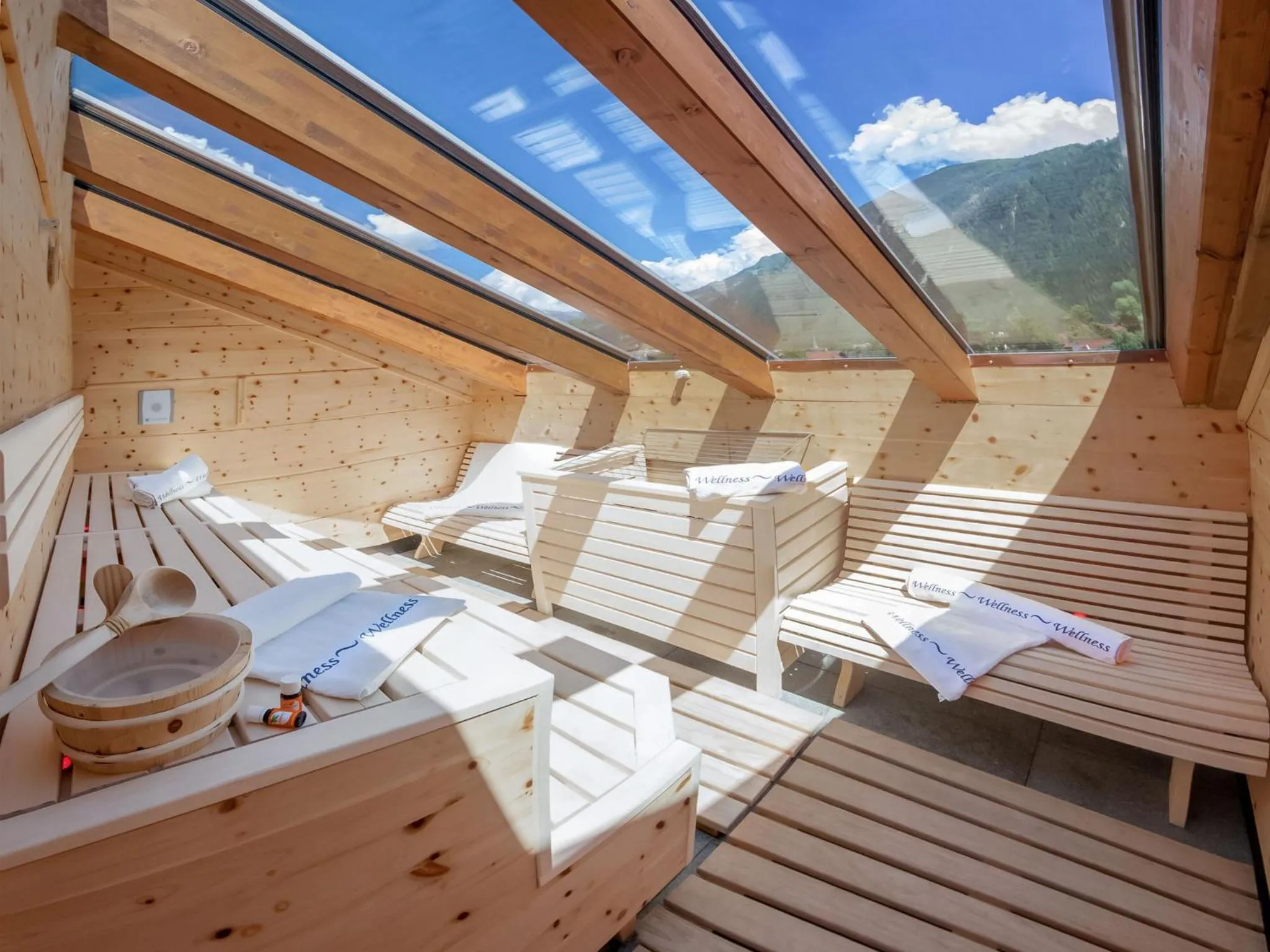Sauna in Apart Central – Premium Mountain&Garden