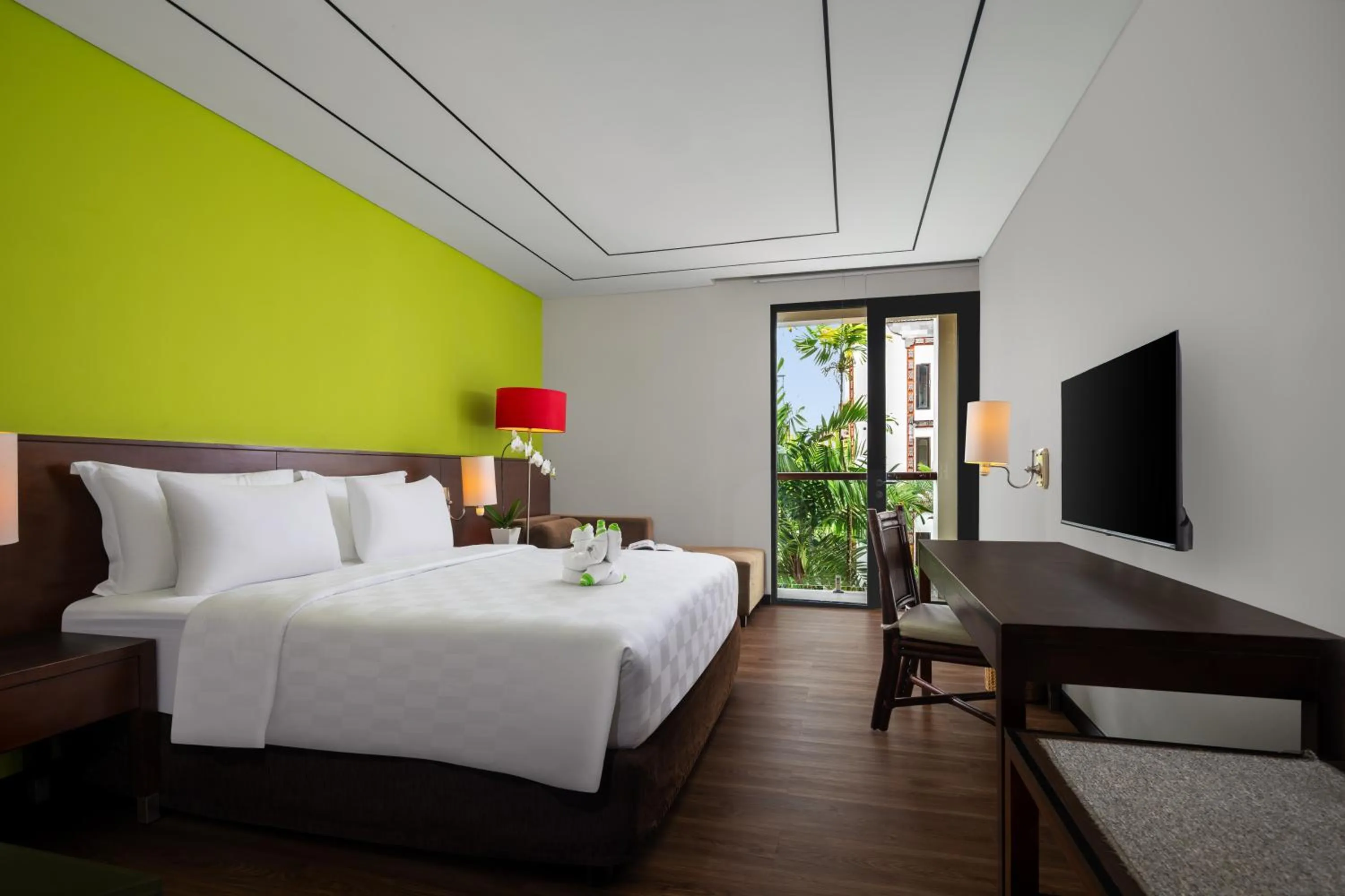 View (from property/room), Bed in Prime Plaza Hotel Sanur – Bali