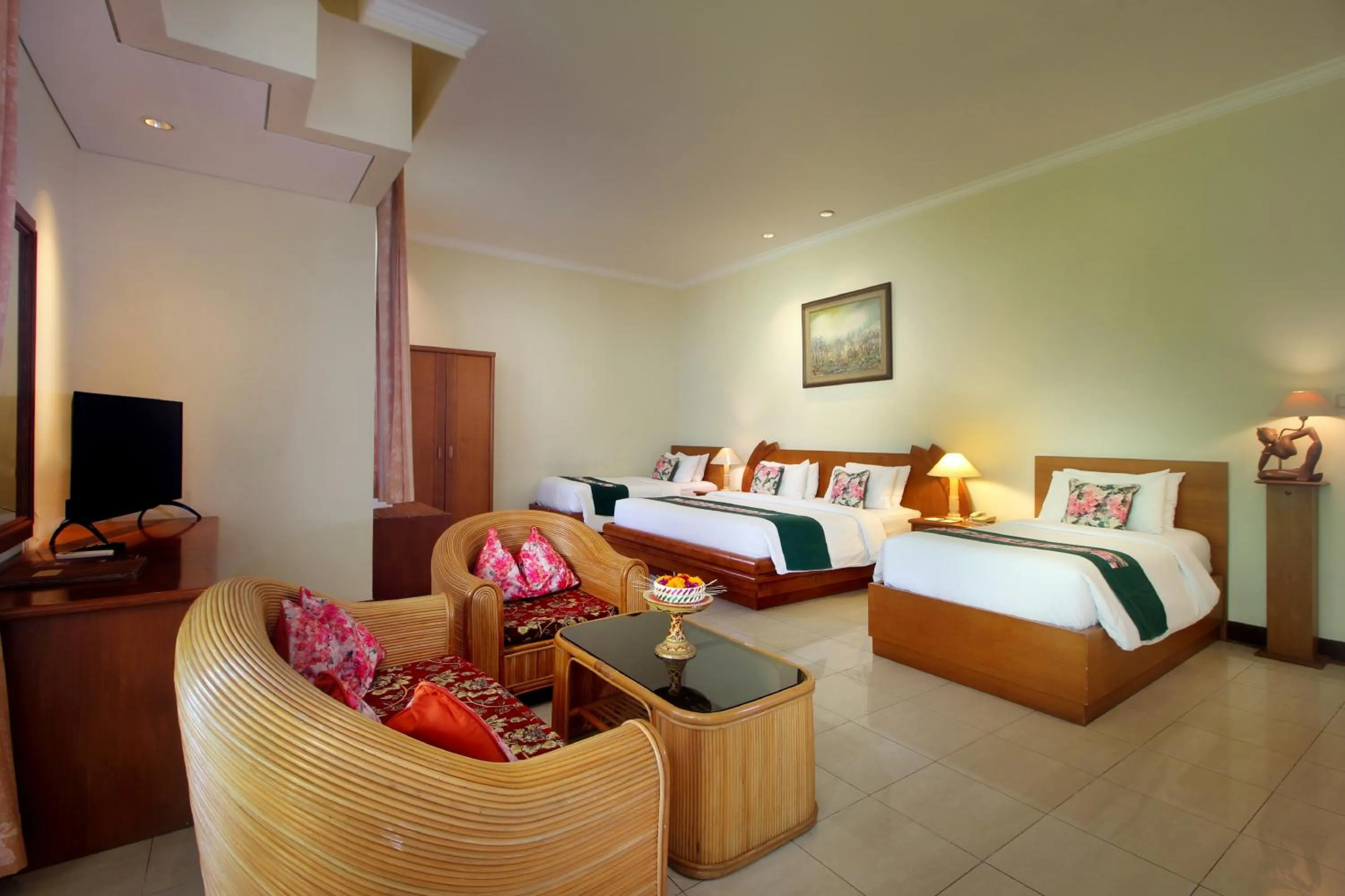 View (from property/room), Bed in Parigata Resorts and Spa