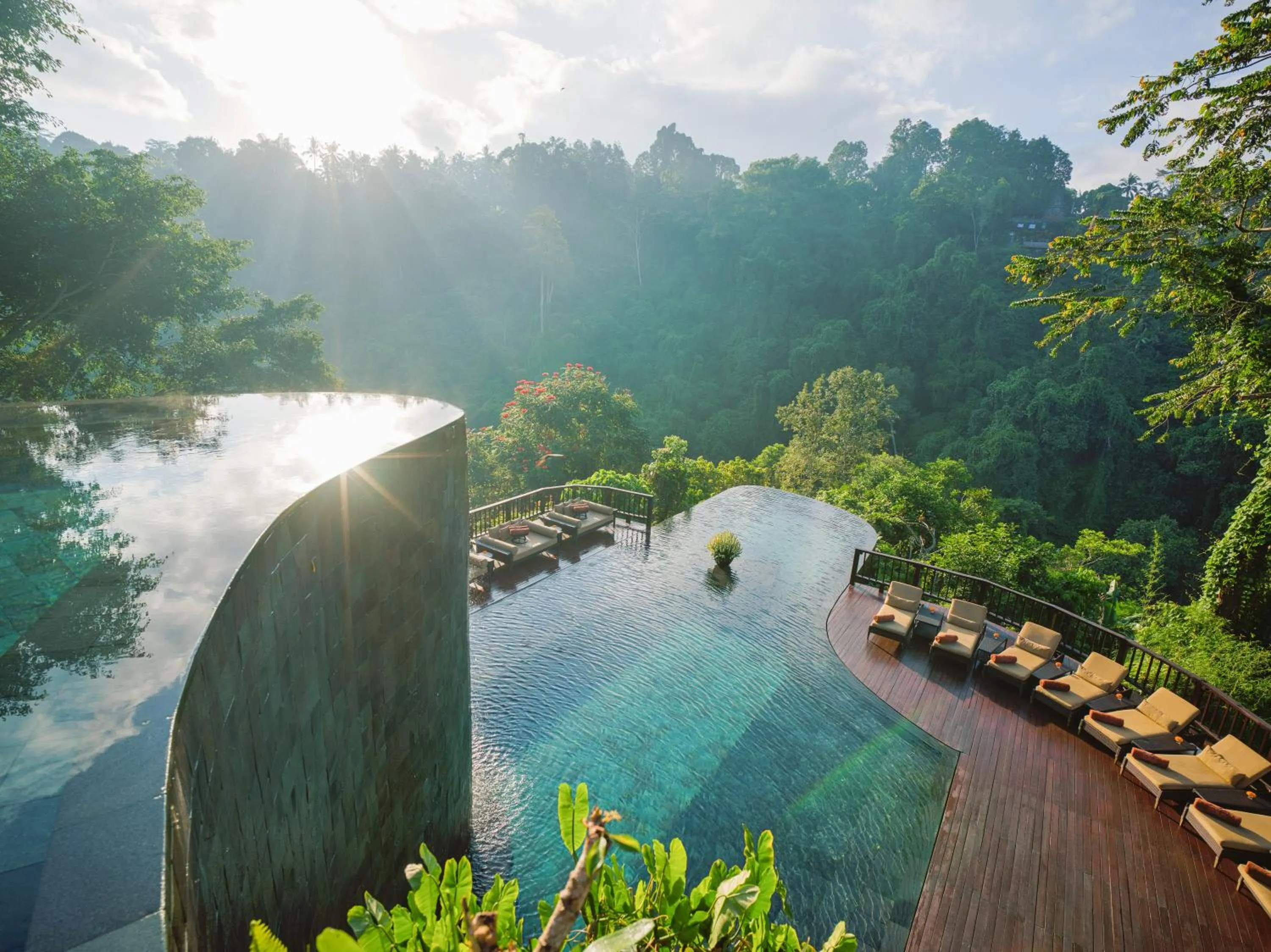 Pool view in Hanging Gardens of Bali