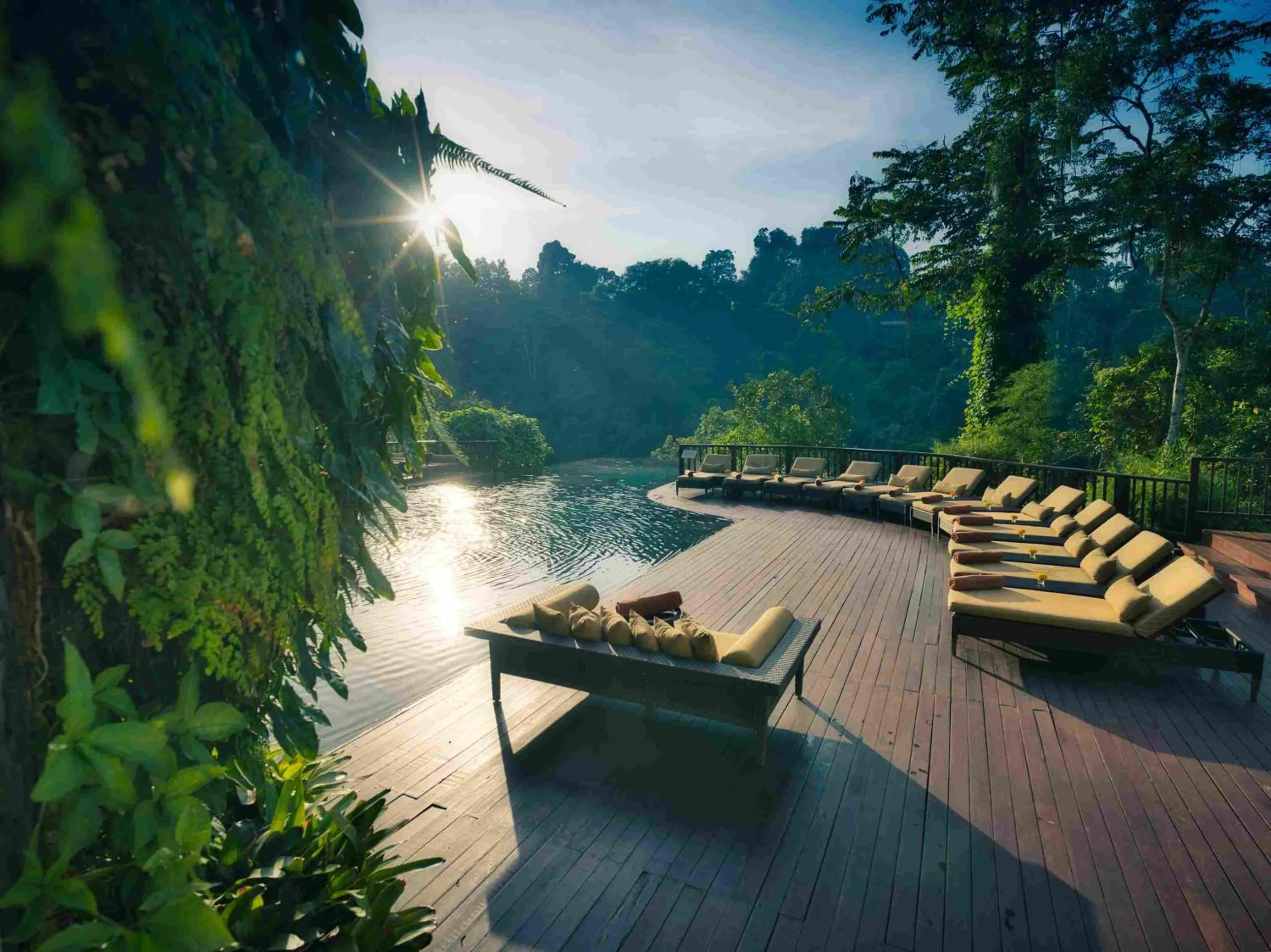 Pool view in Hanging Gardens of Bali