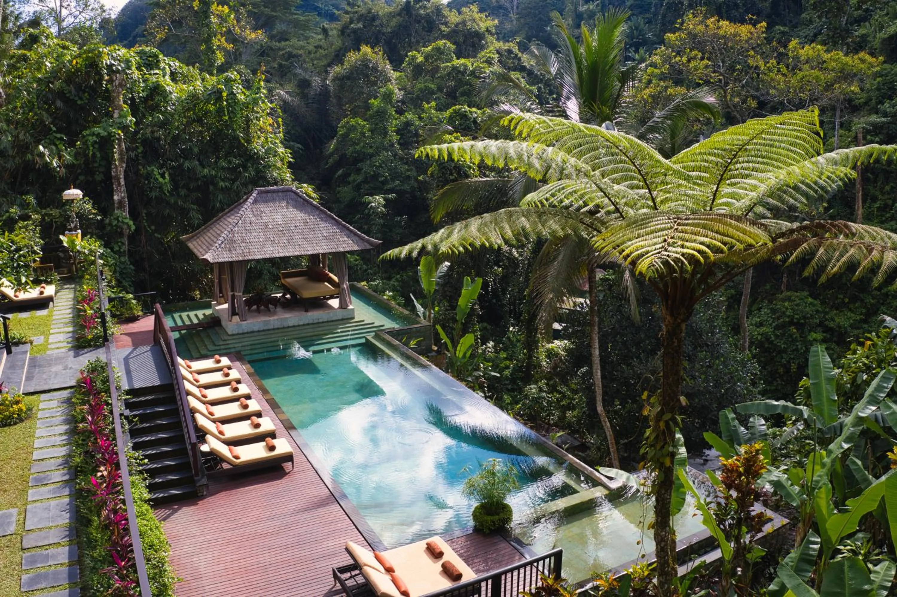 Pool view in Hanging Gardens of Bali