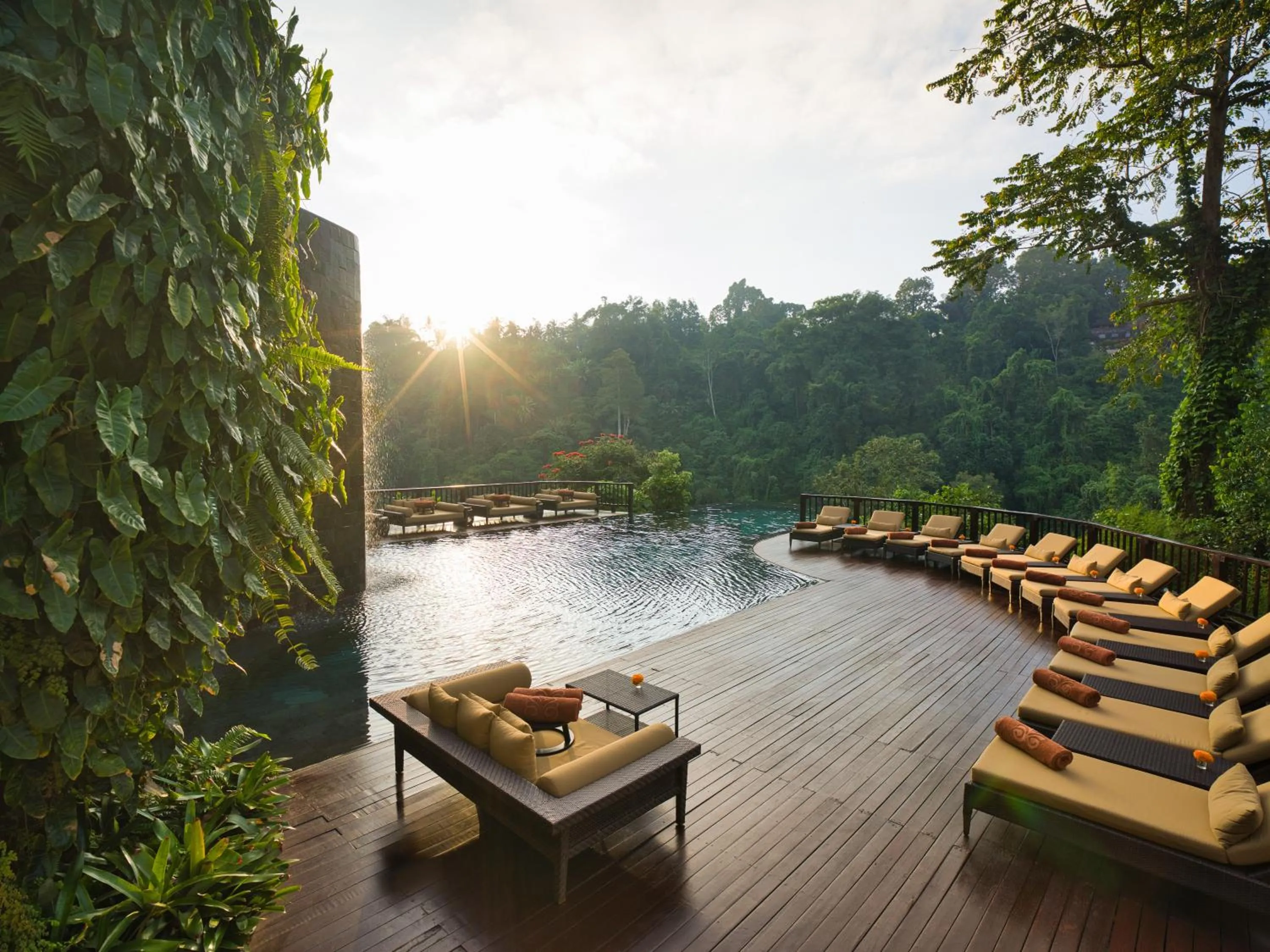 Pool view in Hanging Gardens of Bali