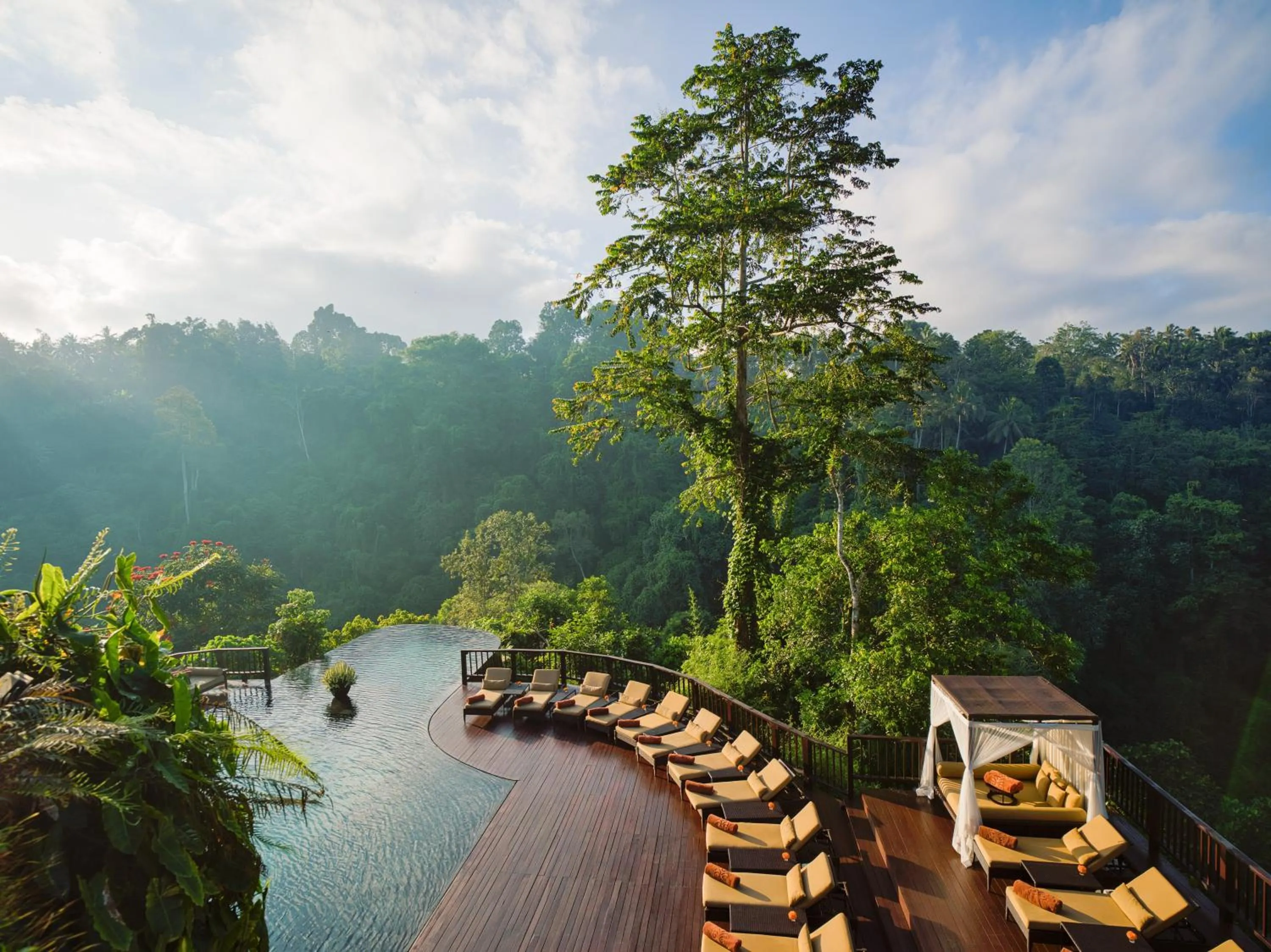 Pool view in Hanging Gardens of Bali
