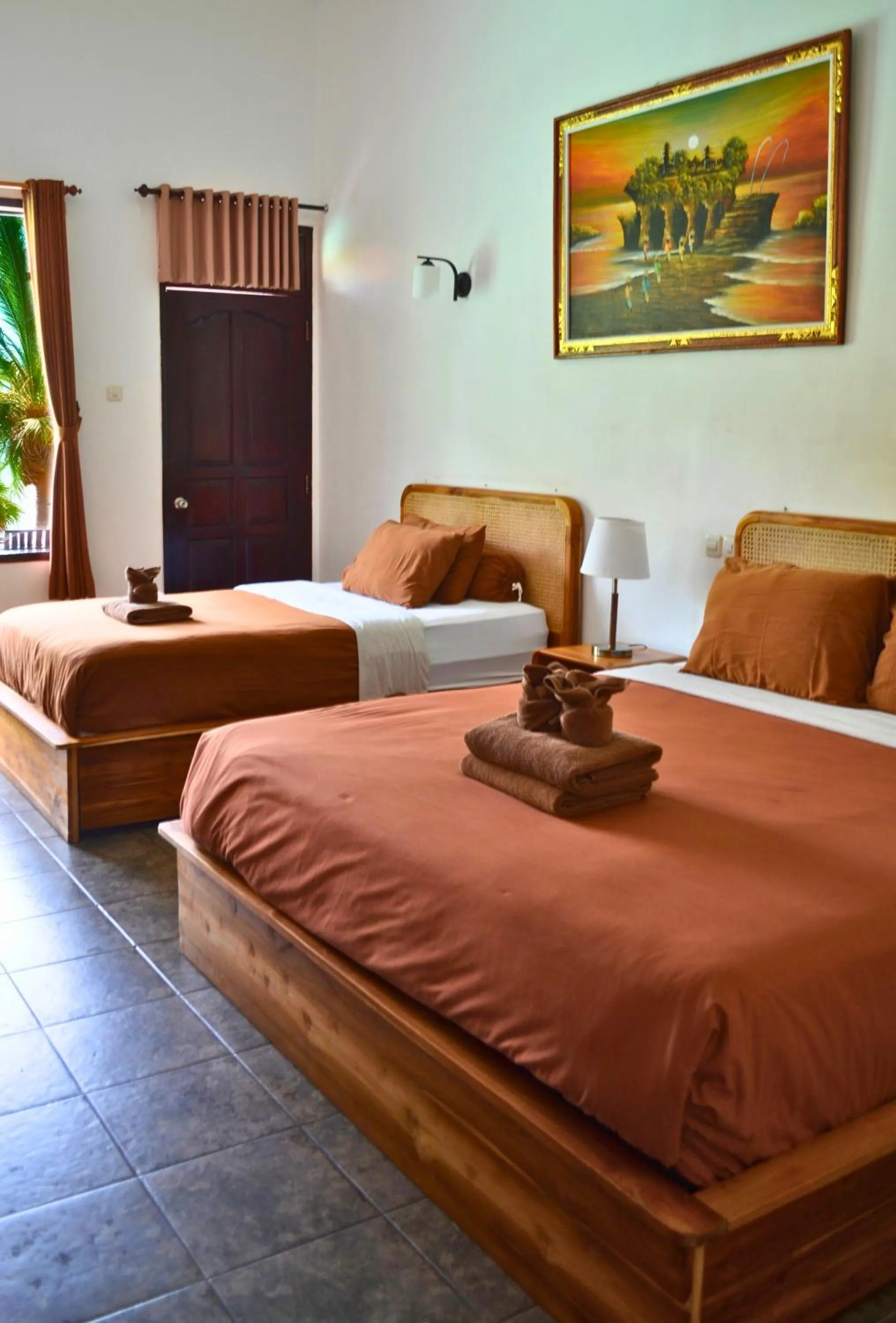 Bed in Absolute Scuba Bali Dive Resort