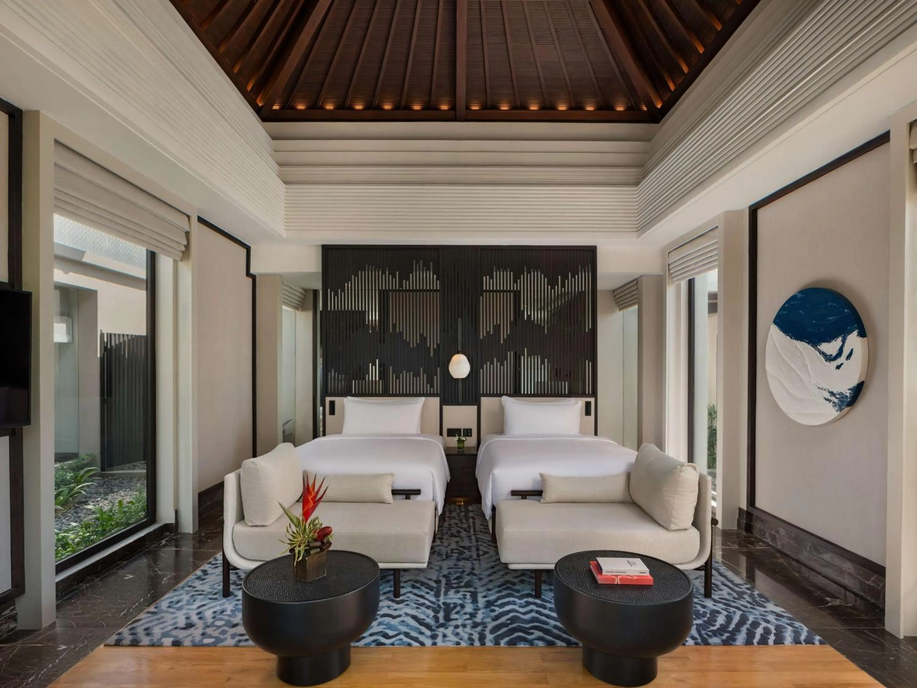 View (from property/room), Bed in Umana Bali, LXR Hotels & Resorts