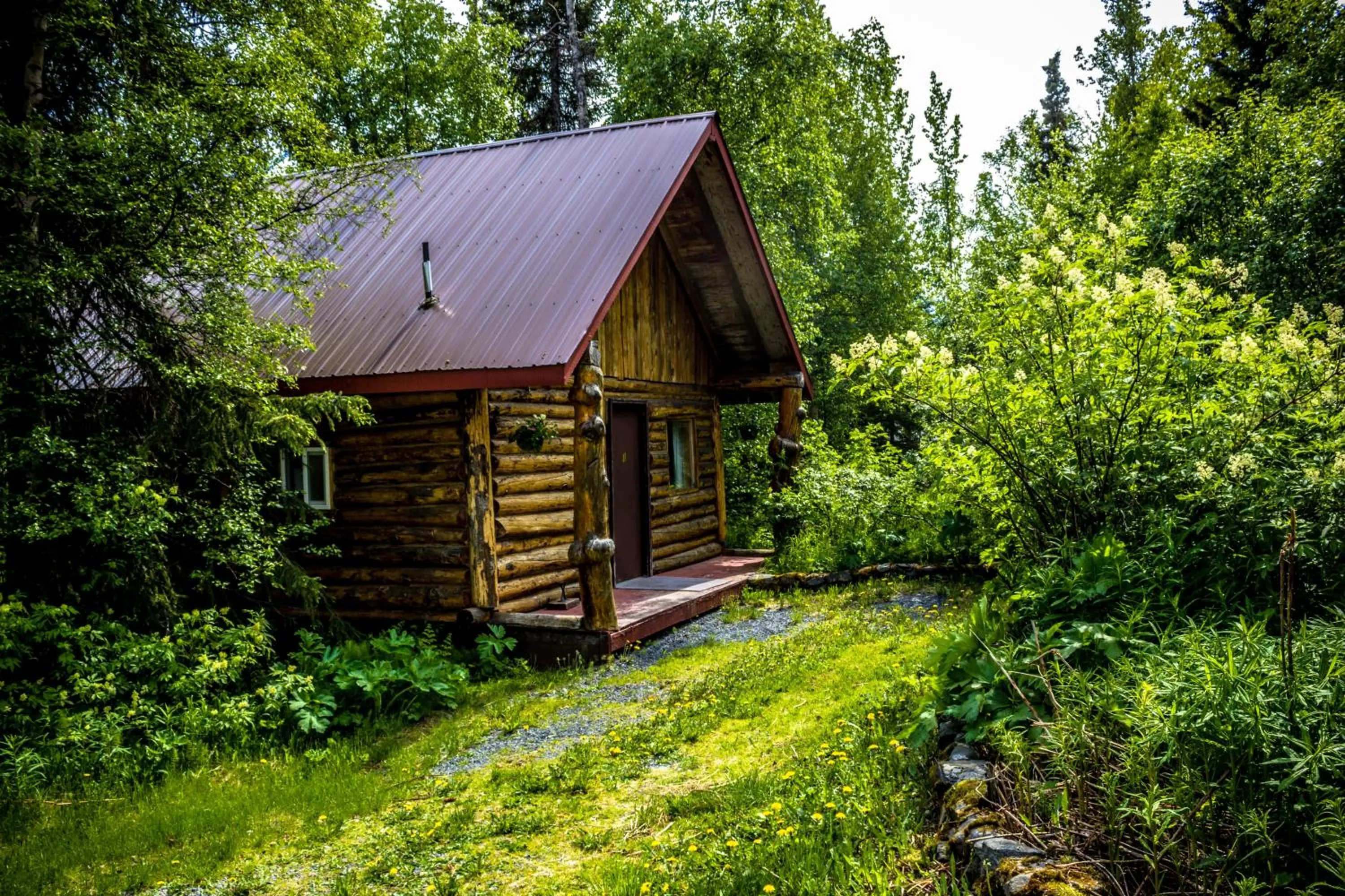 Shower in Midnight Sun Log Cabins