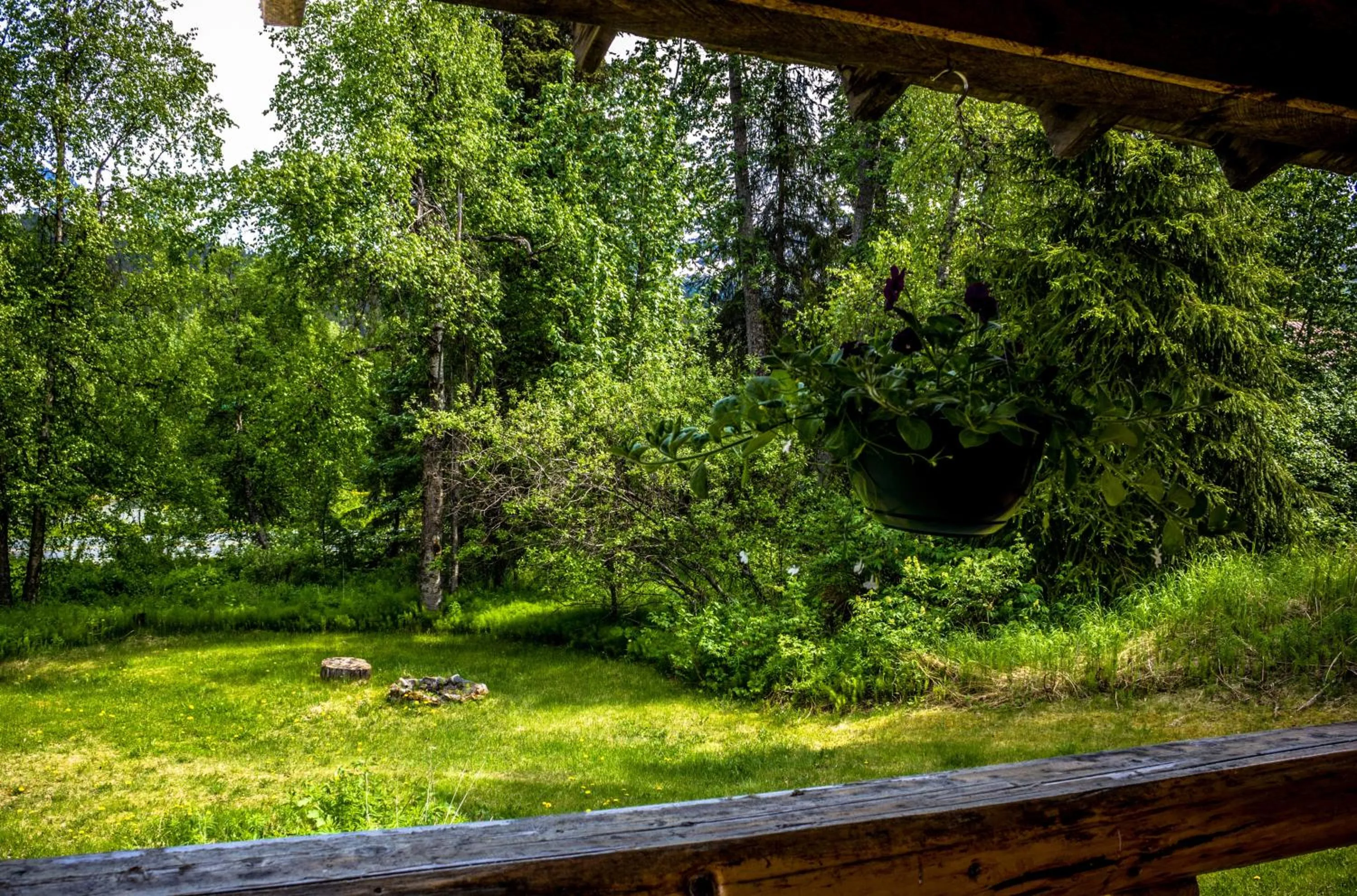 Balcony/Terrace in Midnight Sun Log Cabins