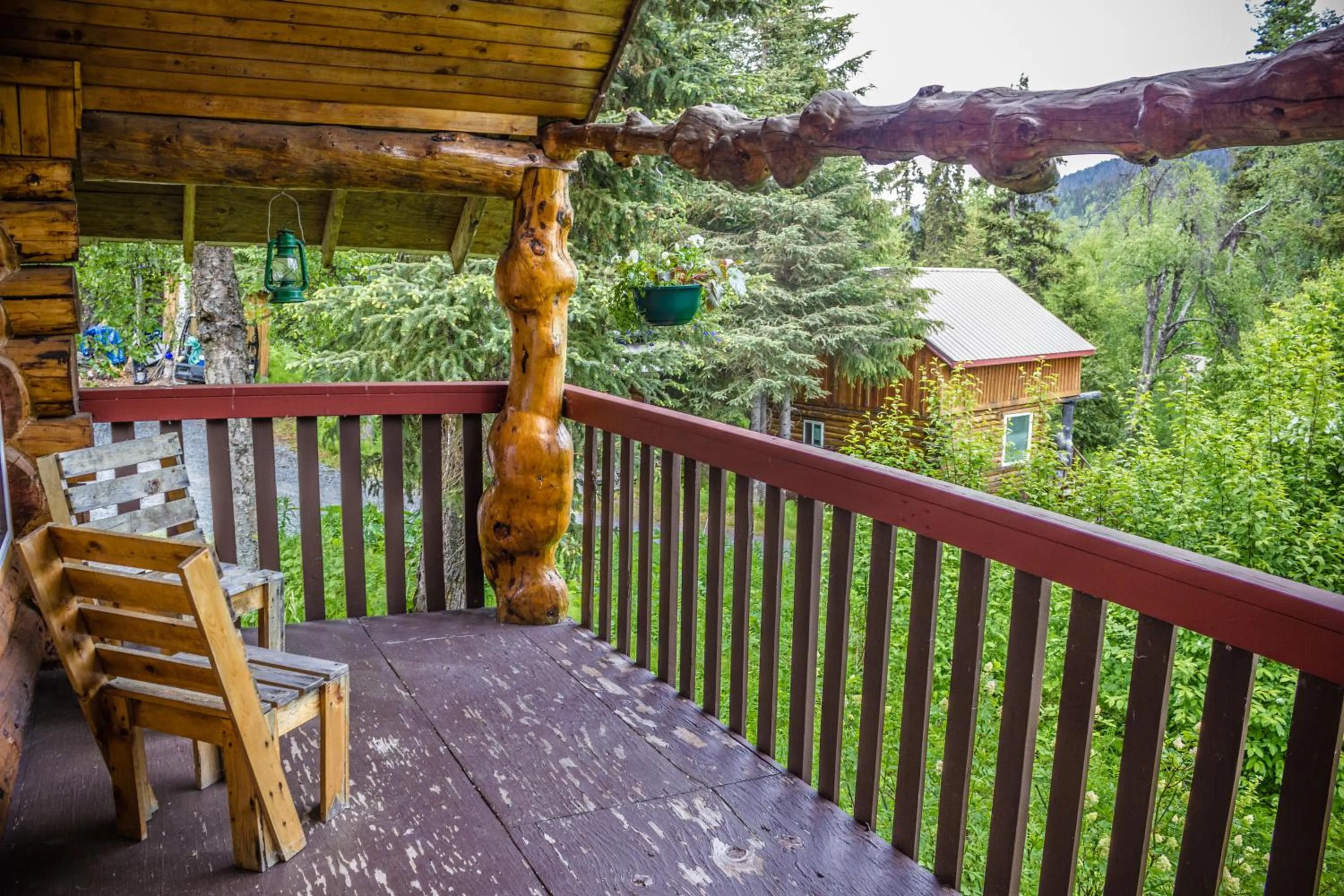 Balcony/Terrace in Midnight Sun Log Cabins