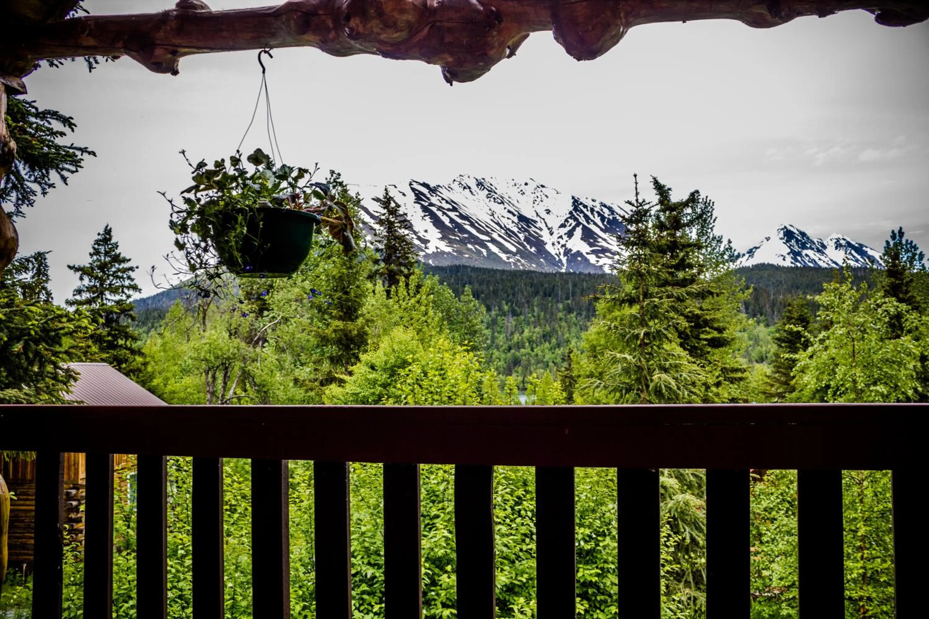 Balcony/Terrace in Midnight Sun Log Cabins