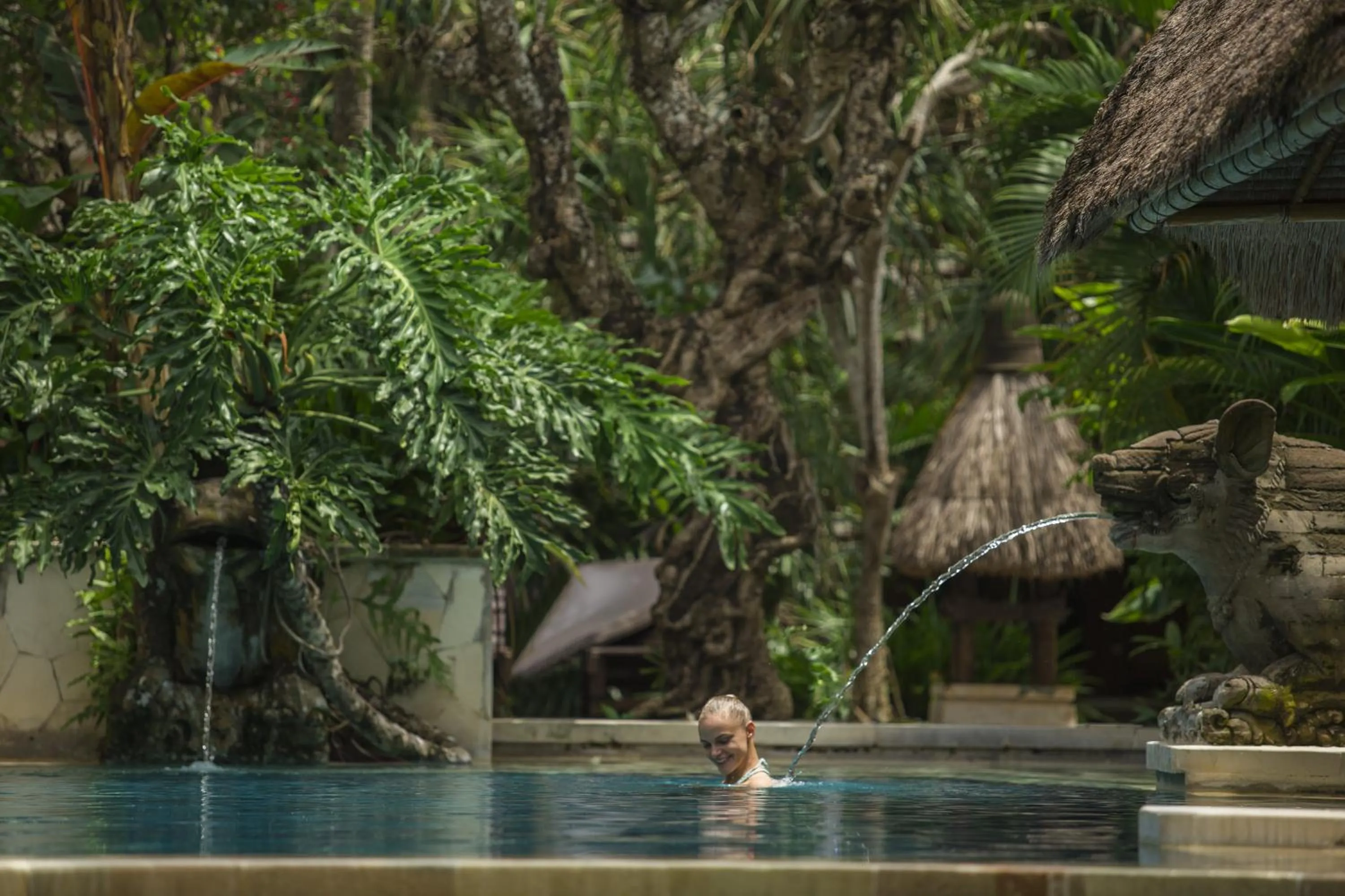 Swimming pool in Puri Santrian Beach Resort And Spa