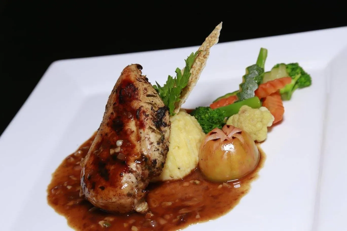 Food close-up in Hareesha Holiday Resort