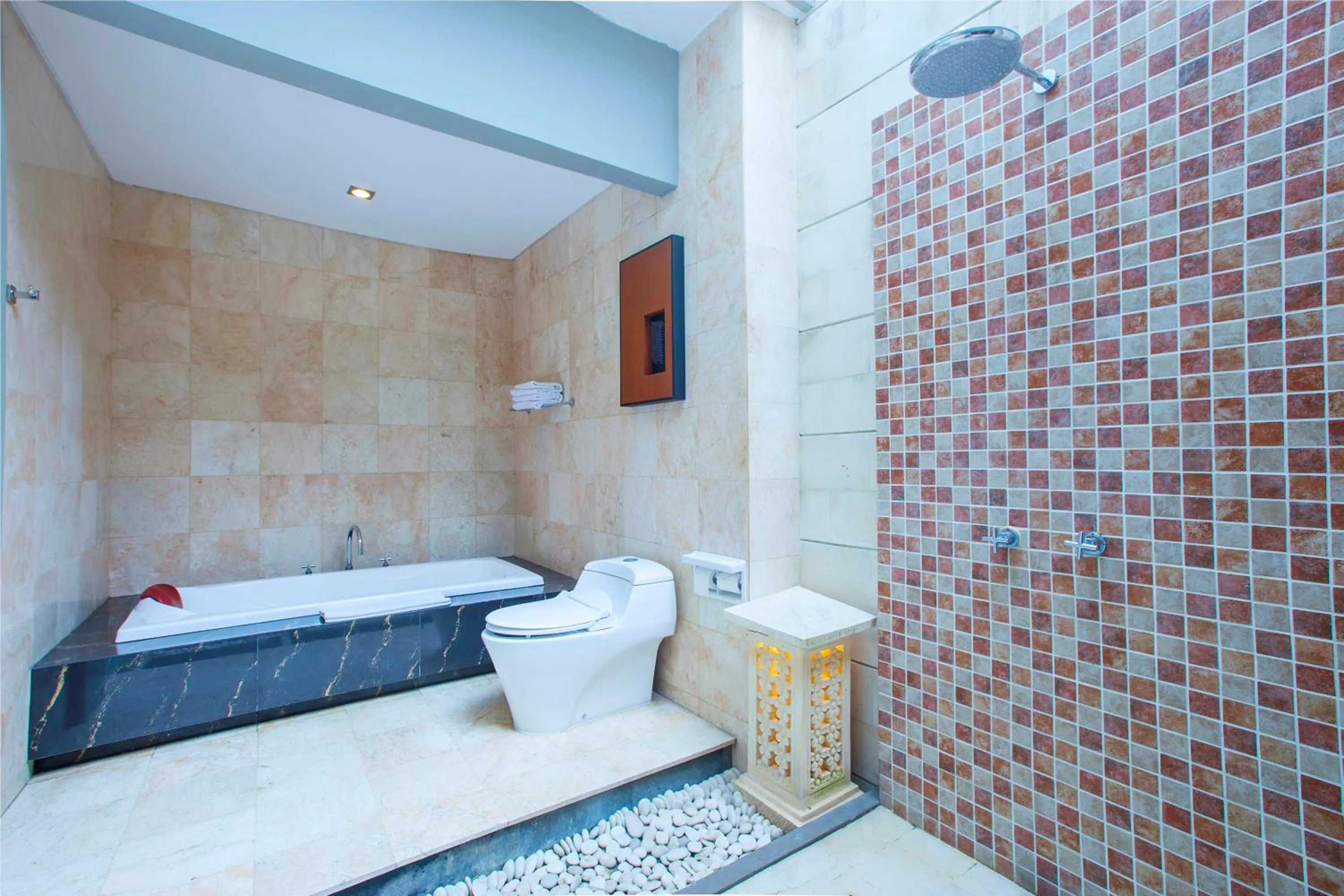Shower, Bed in Abi Bali Resort and Villa