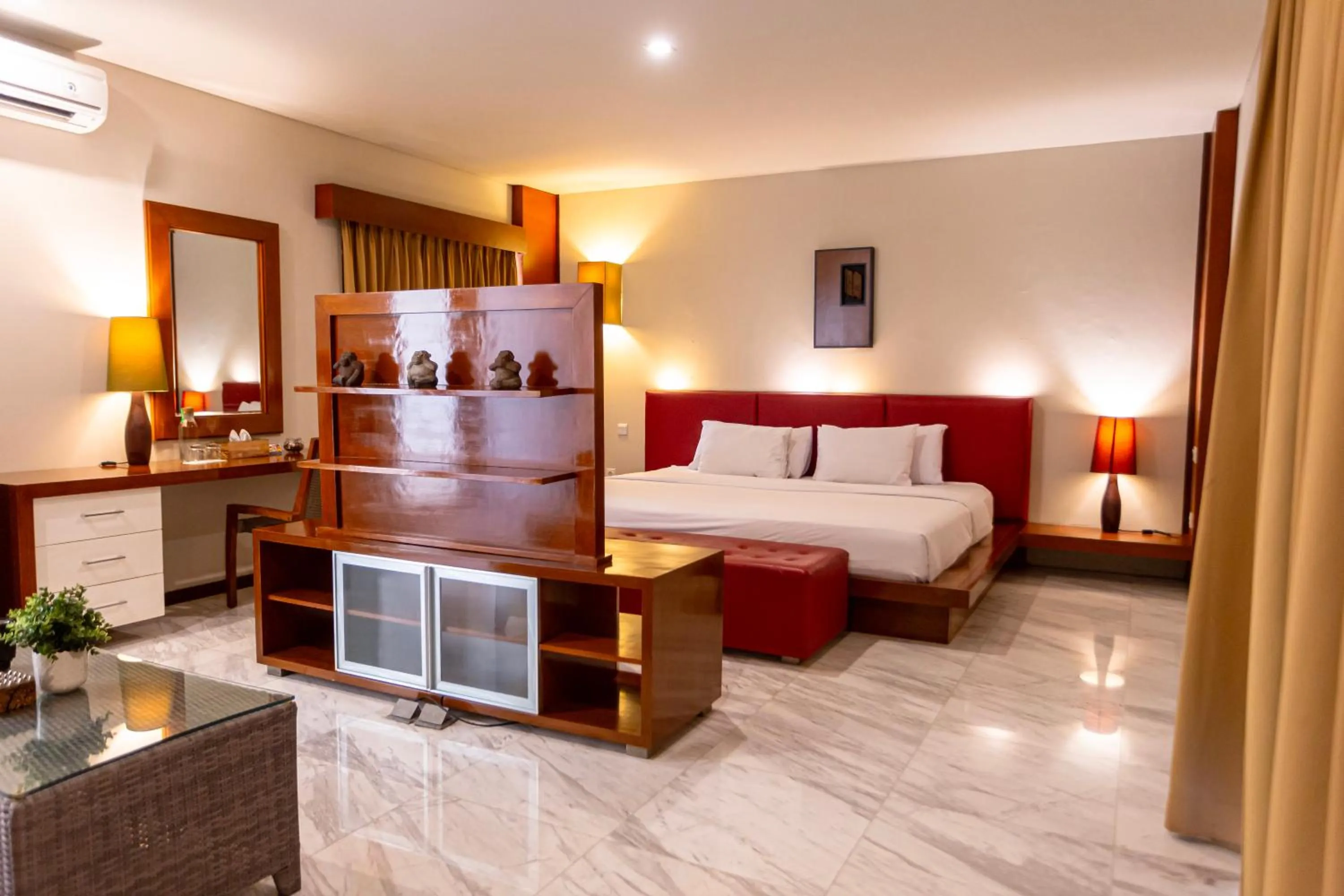 Communal lounge/ TV room, Bed in Abi Bali Resort and Villa