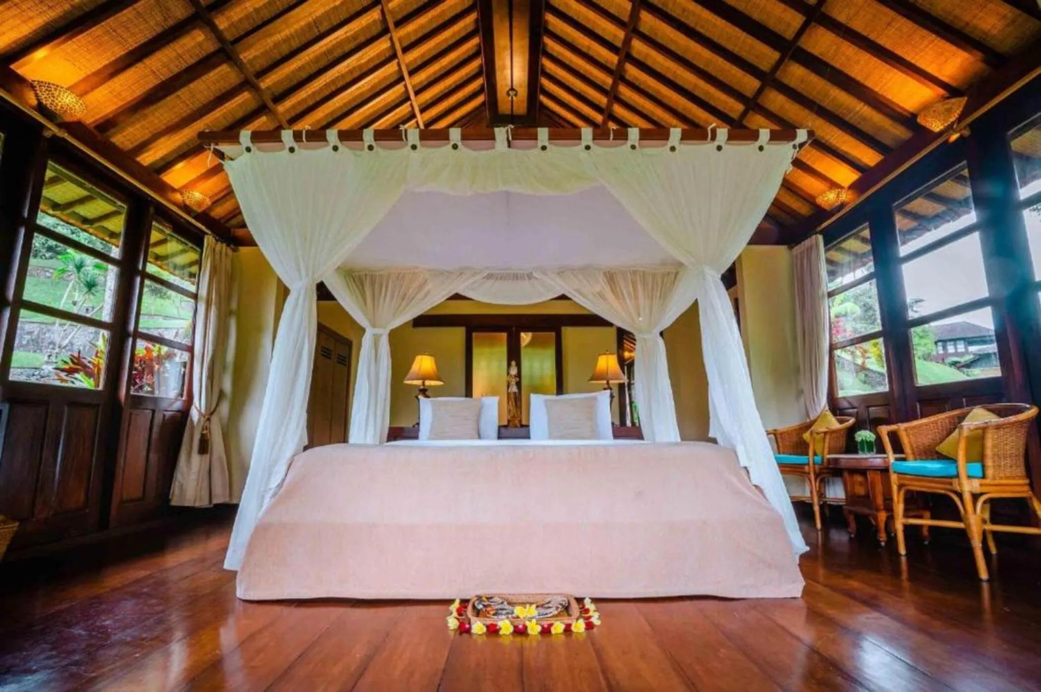 Bed in Bagus Jati Health & Wellbeing Retreat