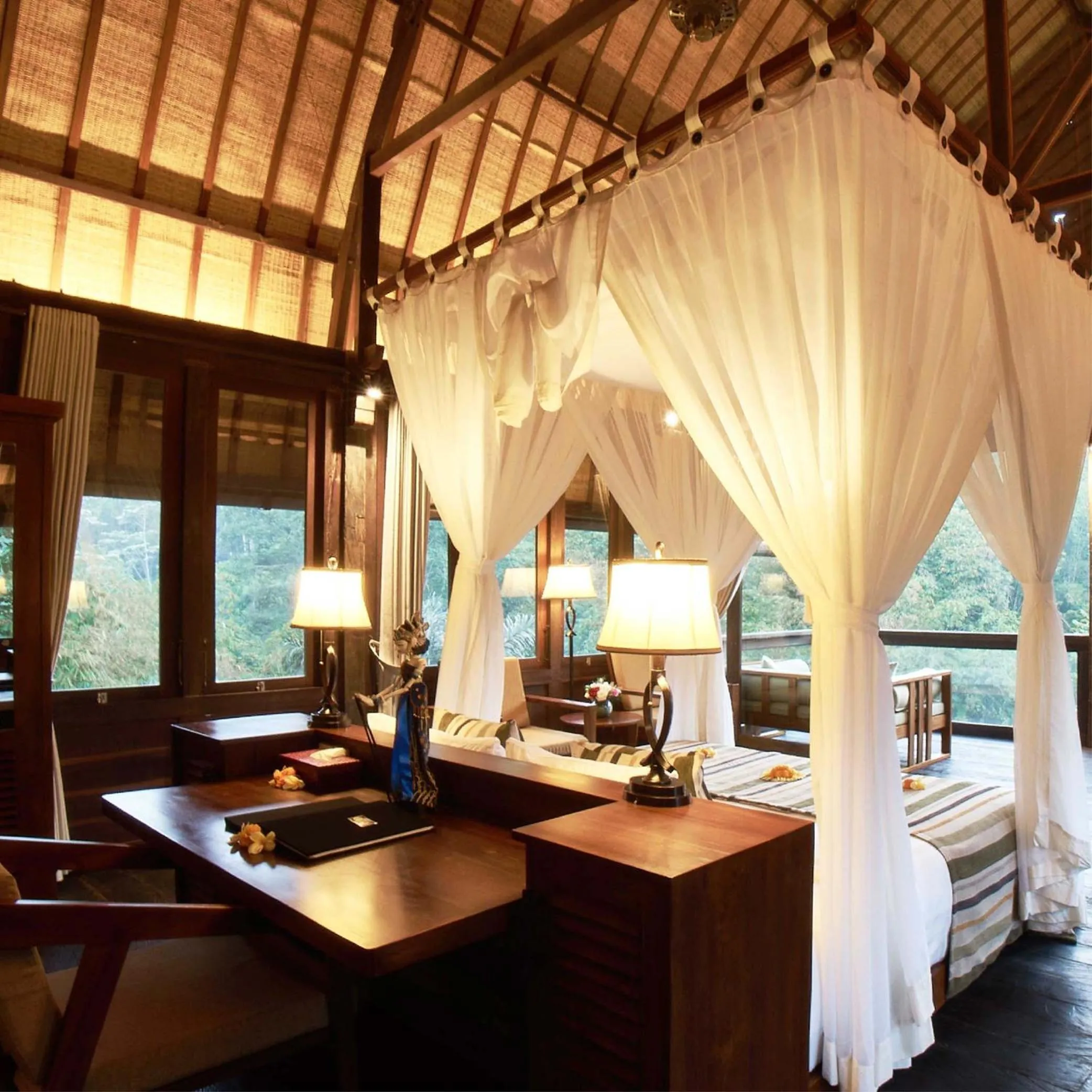 Seating area in Bagus Jati Health & Wellbeing Retreat