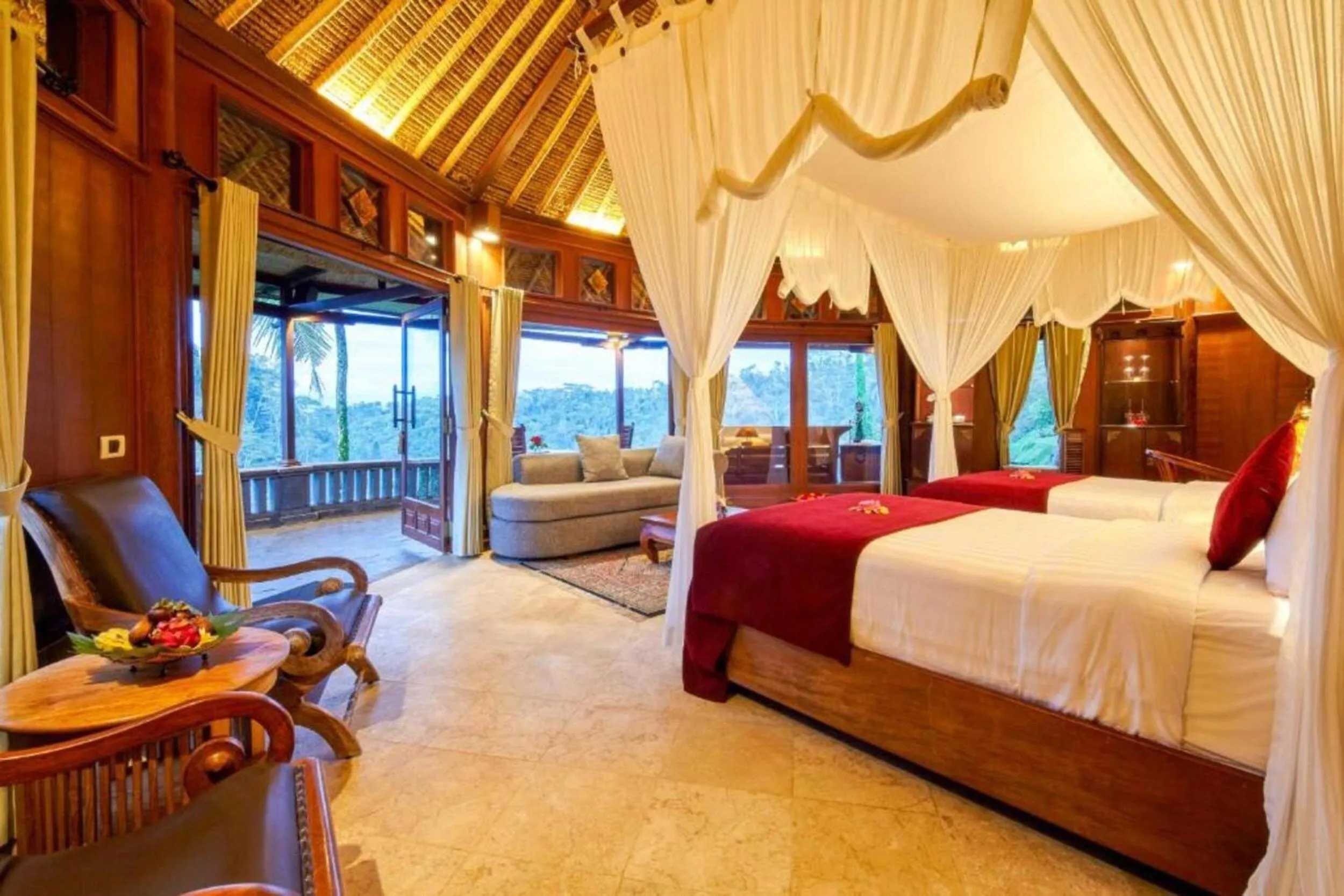 Bed in Bagus Jati Health & Wellbeing Retreat