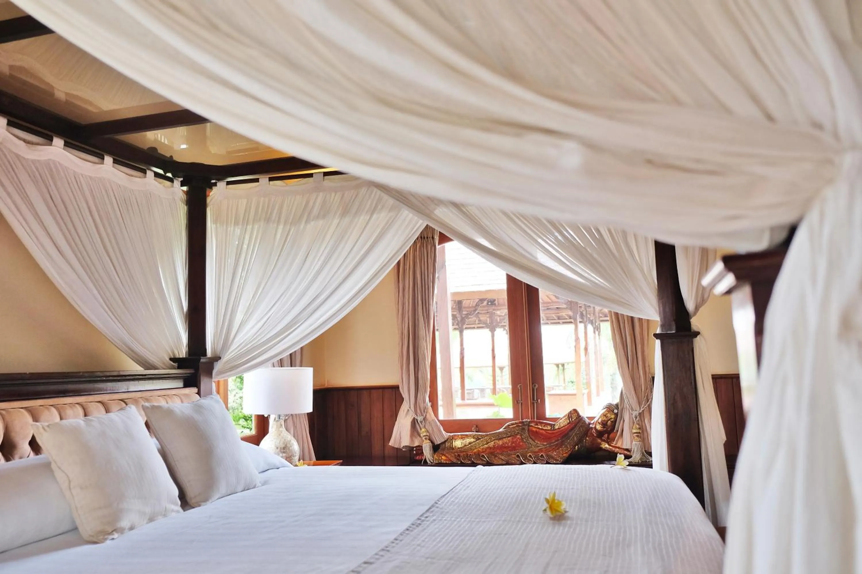 Bed in Bagus Jati Health & Wellbeing Retreat