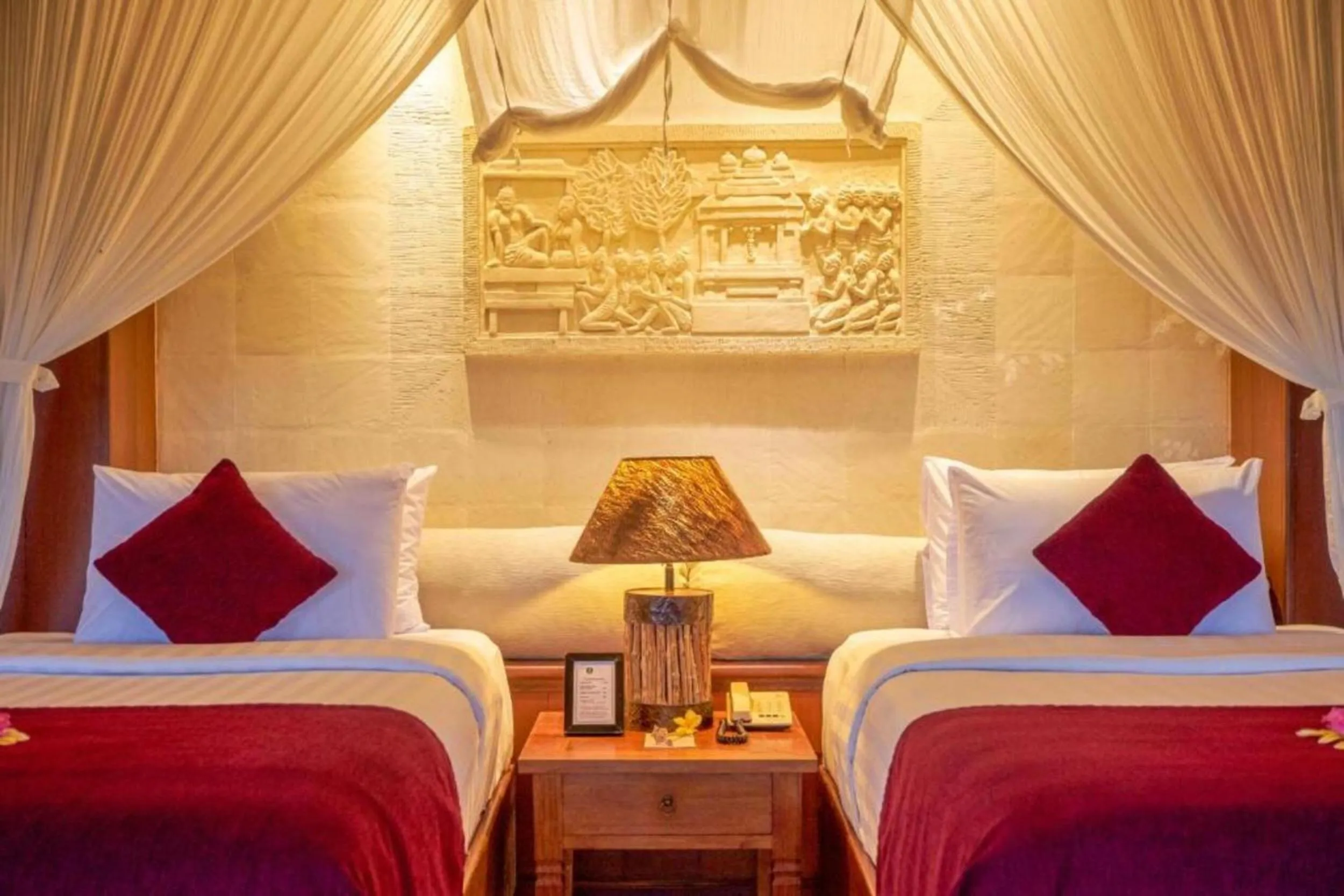 Bed in Bagus Jati Health & Wellbeing Retreat