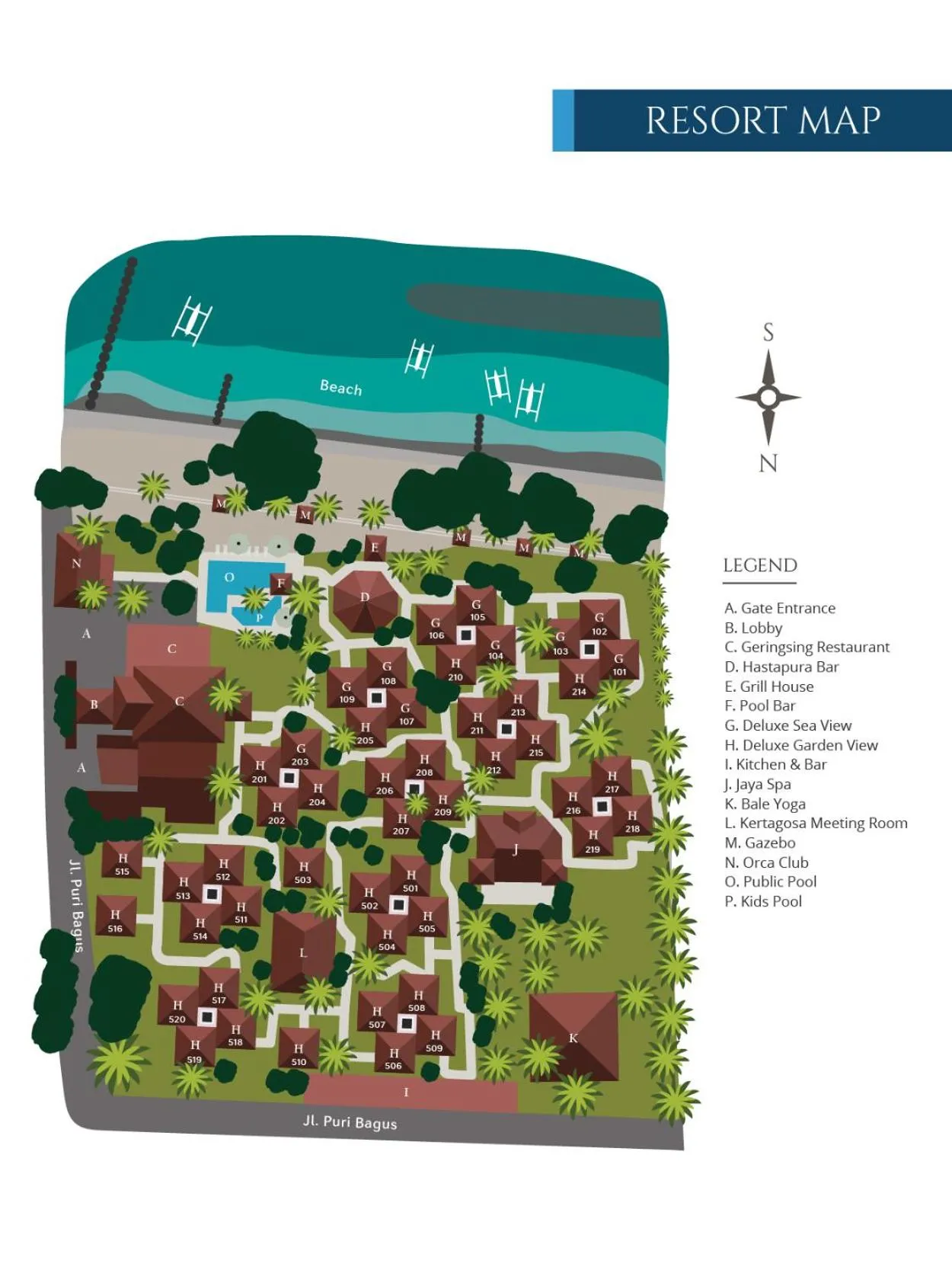 Bird's eye view in Puri Bagus Candidasa