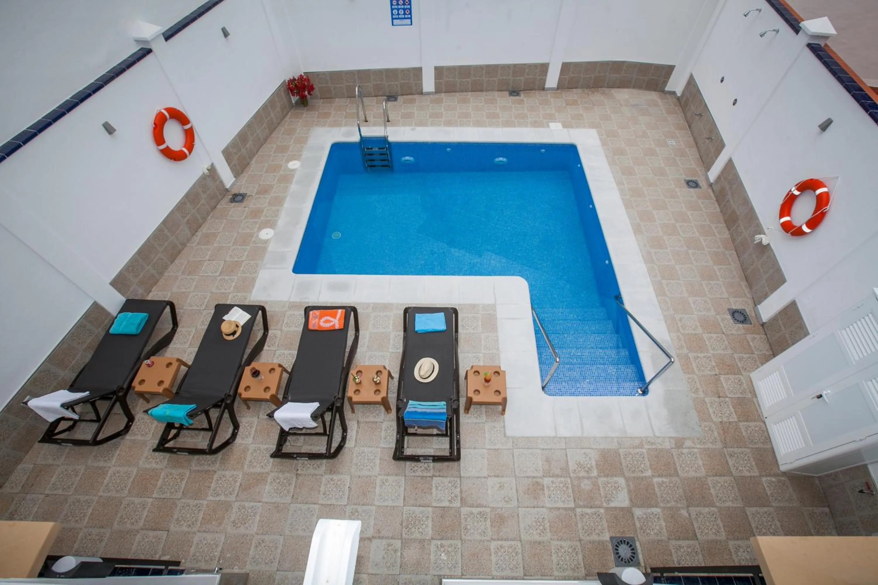 Pool view in Hostal Boutique Bajamar