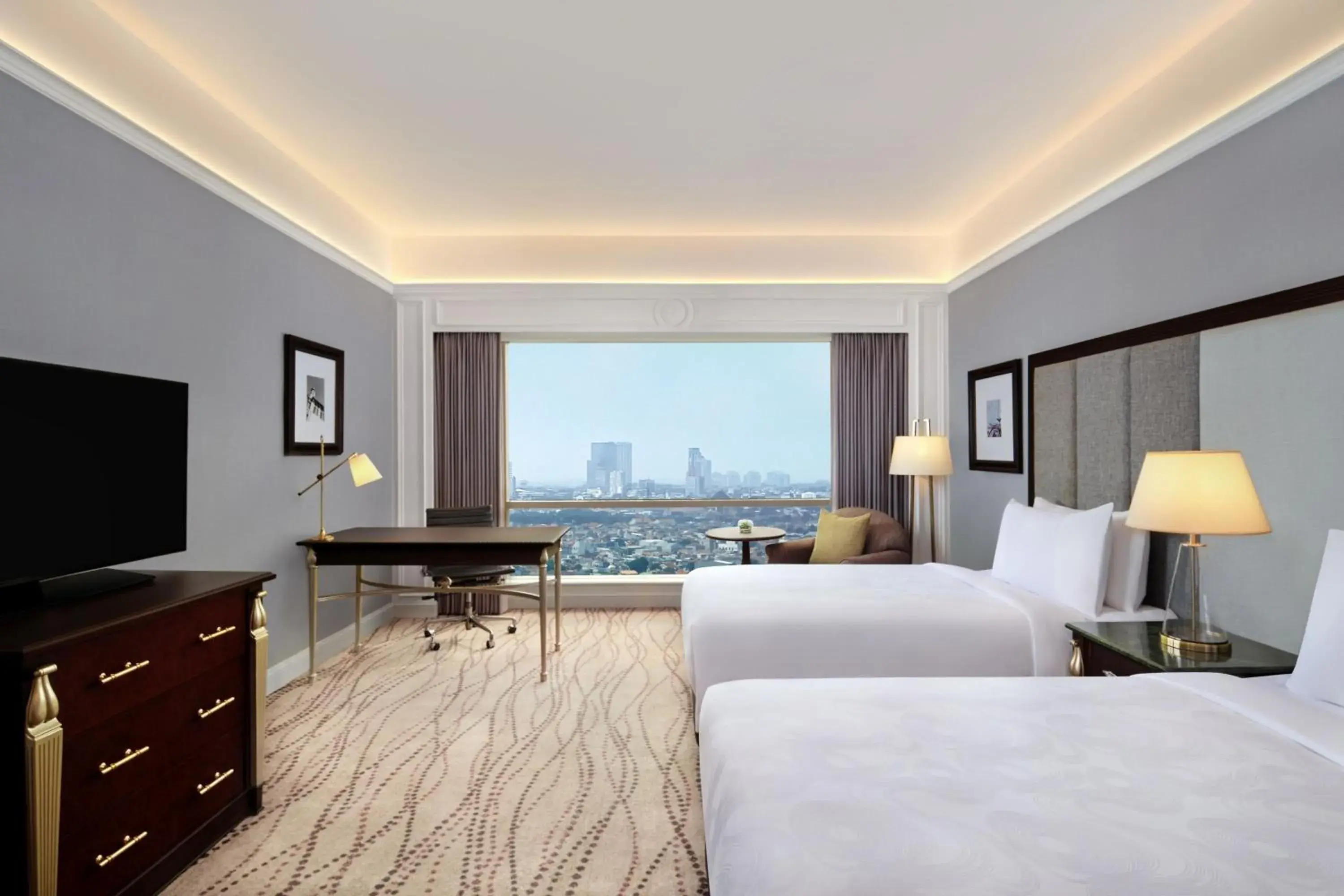 Premium Double Room with Two Double Beds and Skyline View in JW Marriott Hotel Surabaya Premium Double Room with Two Double Beds and Skyline View in JW Marriott Hotel Surabaya
