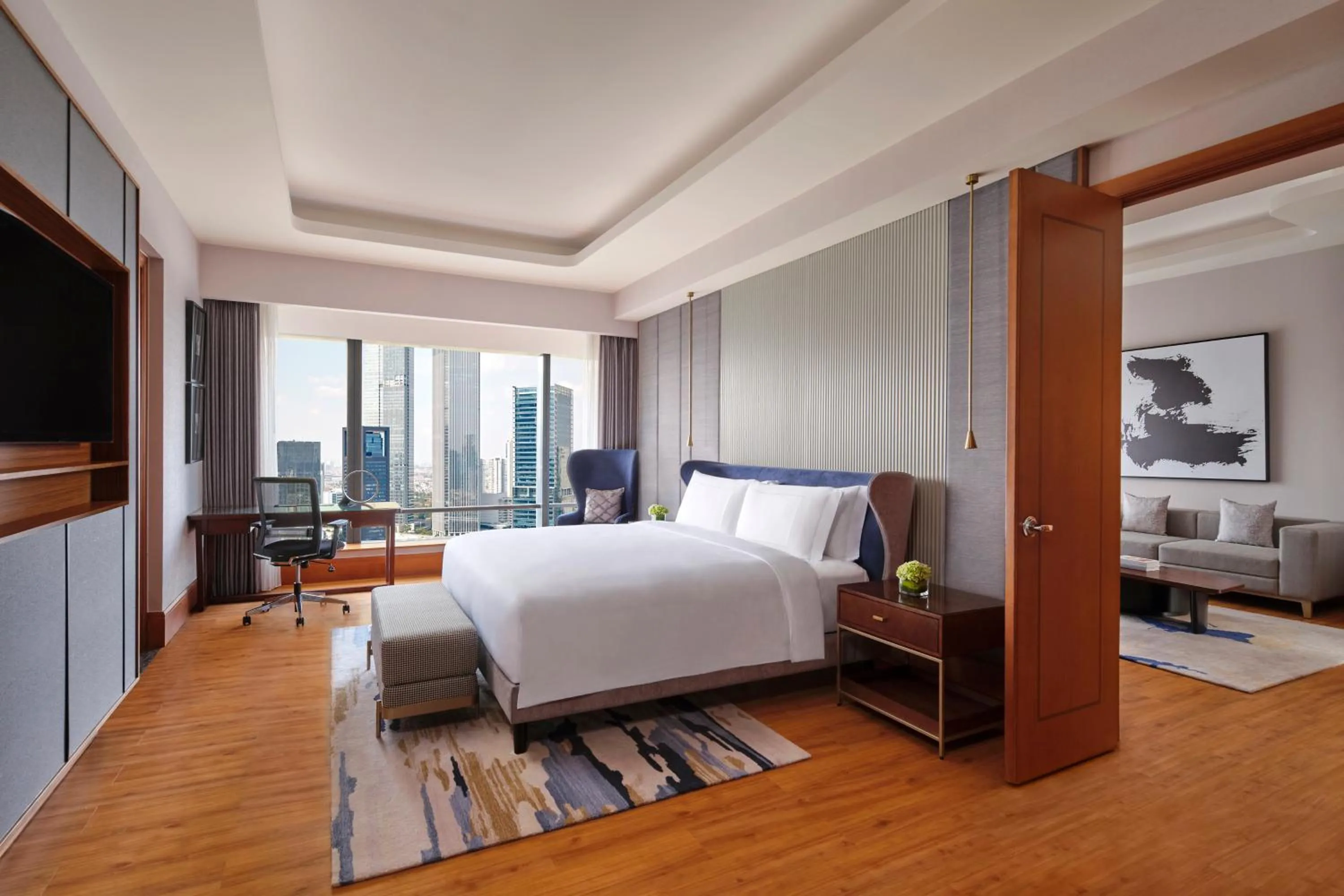 Bedroom, Bed in The Ritz-Carlton Jakarta, Mega Kuningan