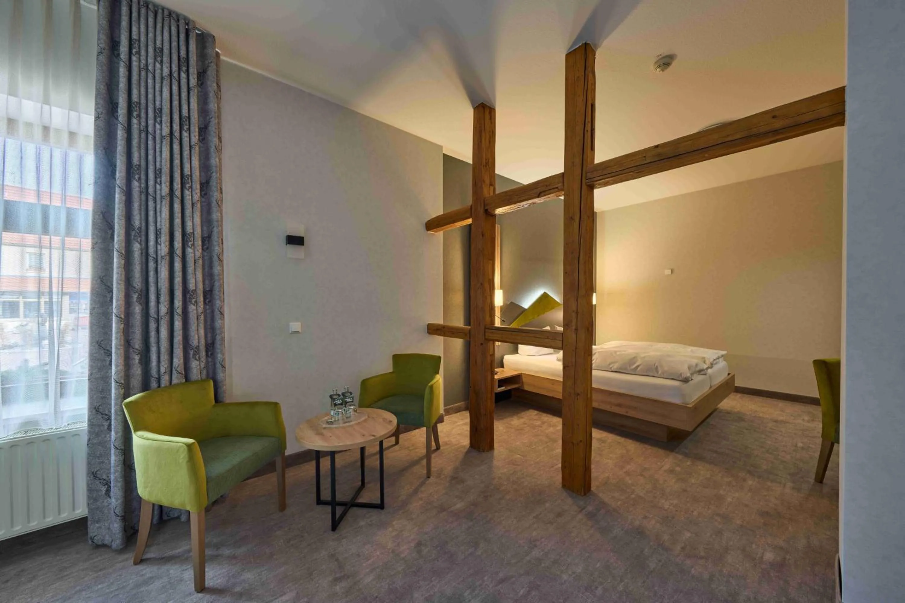 Photo of the whole room, Bed in Brauhaus Zum Löwen