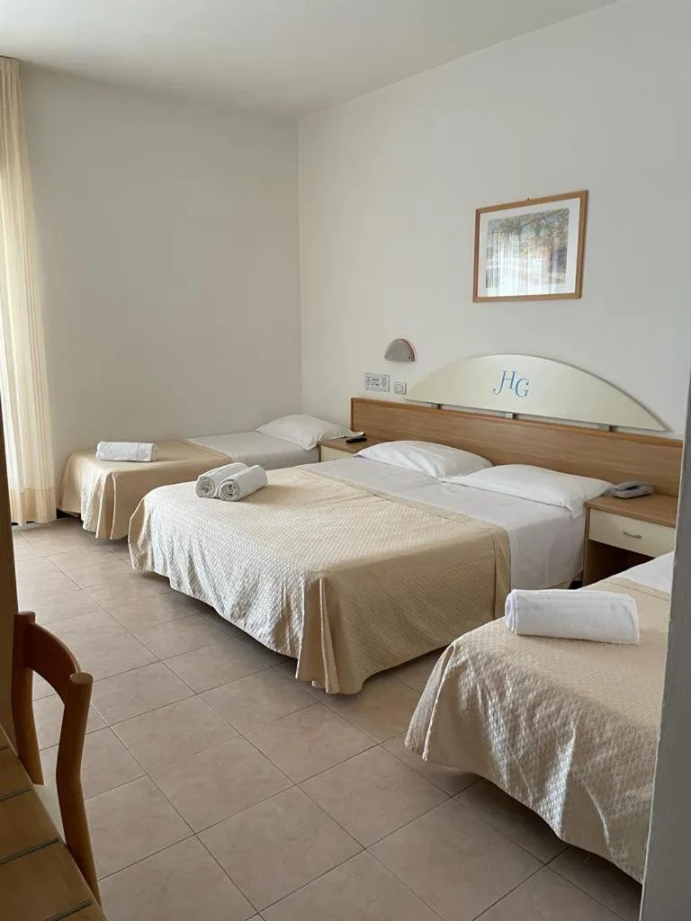 Bed in Hotel Gabbiano