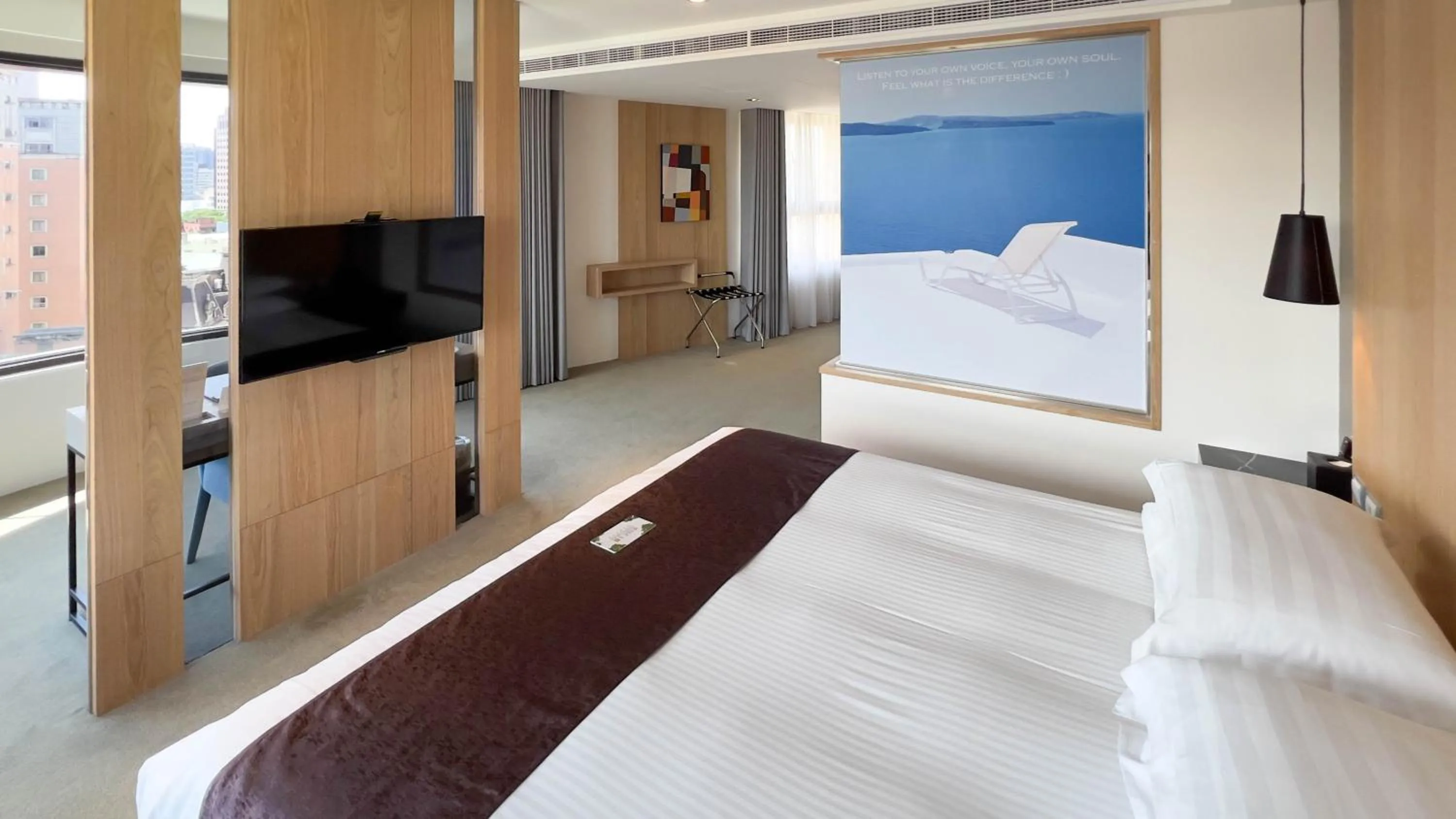 Bed in GOGO Hotel 市政館