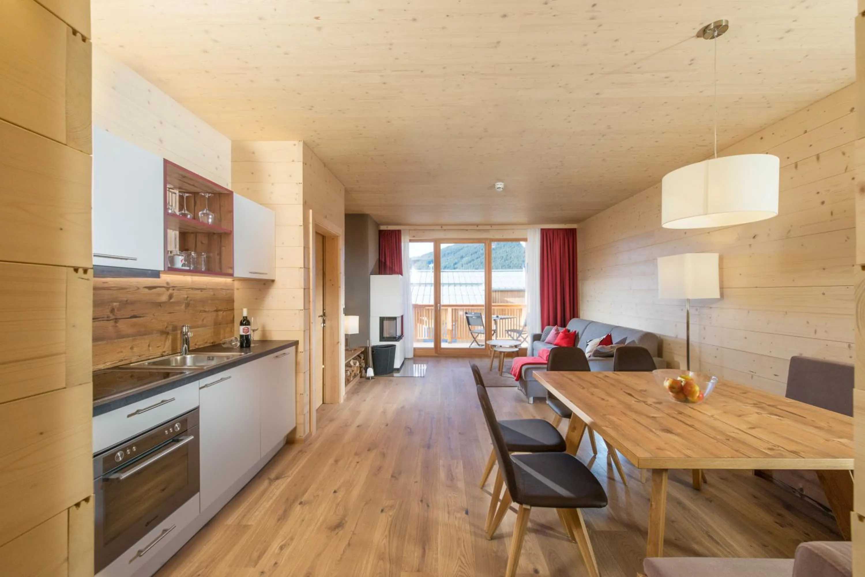 Kitchen or kitchenette in Rittis Alpin Chalets Dachstein