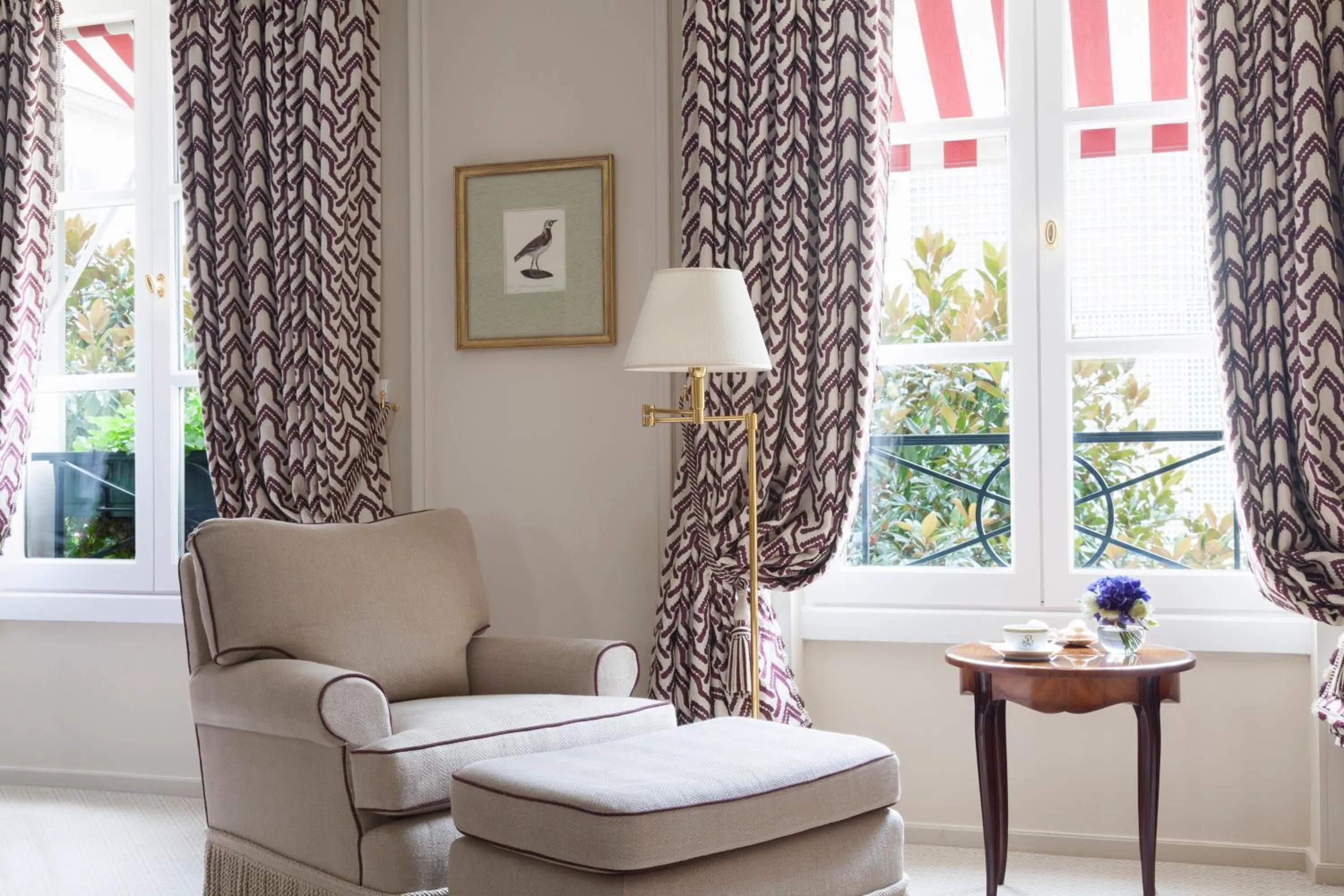 Garden view in Le Bristol Paris, Oetker Hotels